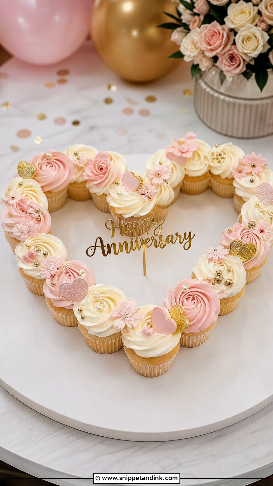 Cupcake Wedding Anniversary Cake - Snippet and Ink - 20 Simple Wedding Anniversary Cake Design Ideas