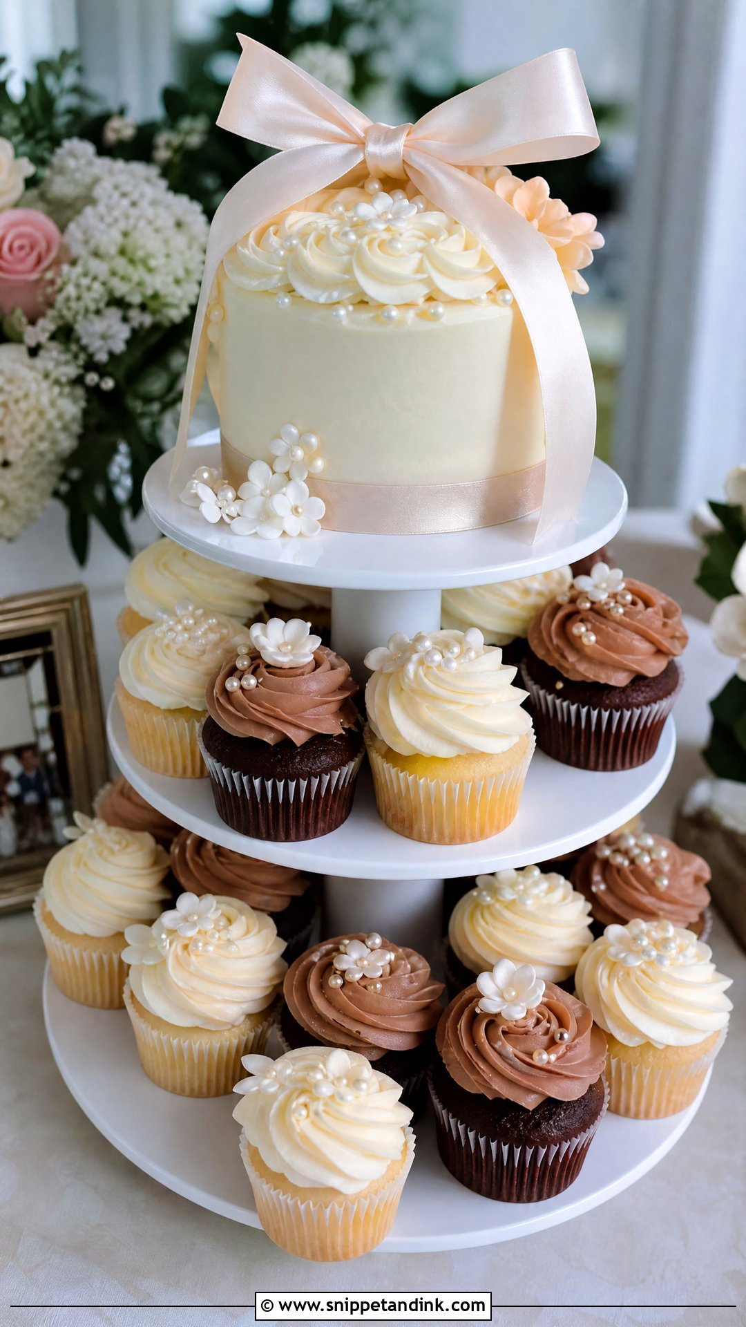 Cupcake Wedding Cake - Snippet and Ink - 35 Wedding Cakes