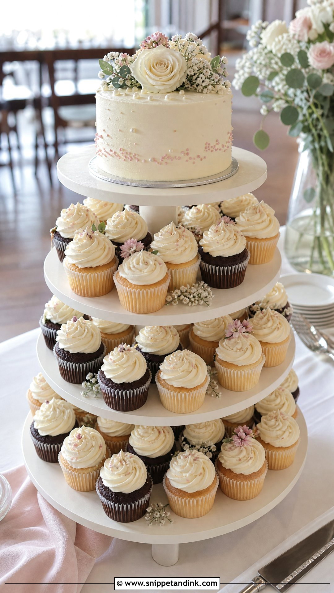Cupcake Wedding Cake - Snippet and Ink - 30 Simple Wedding Cake Ideas