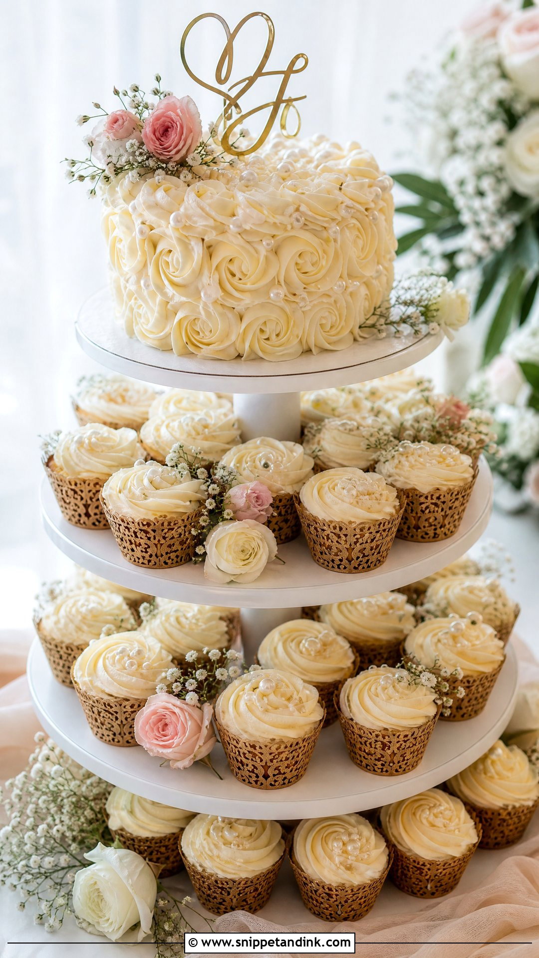 Cupcake Wedding Cake - Snippet and Ink - 35 Wedding Cake Designs