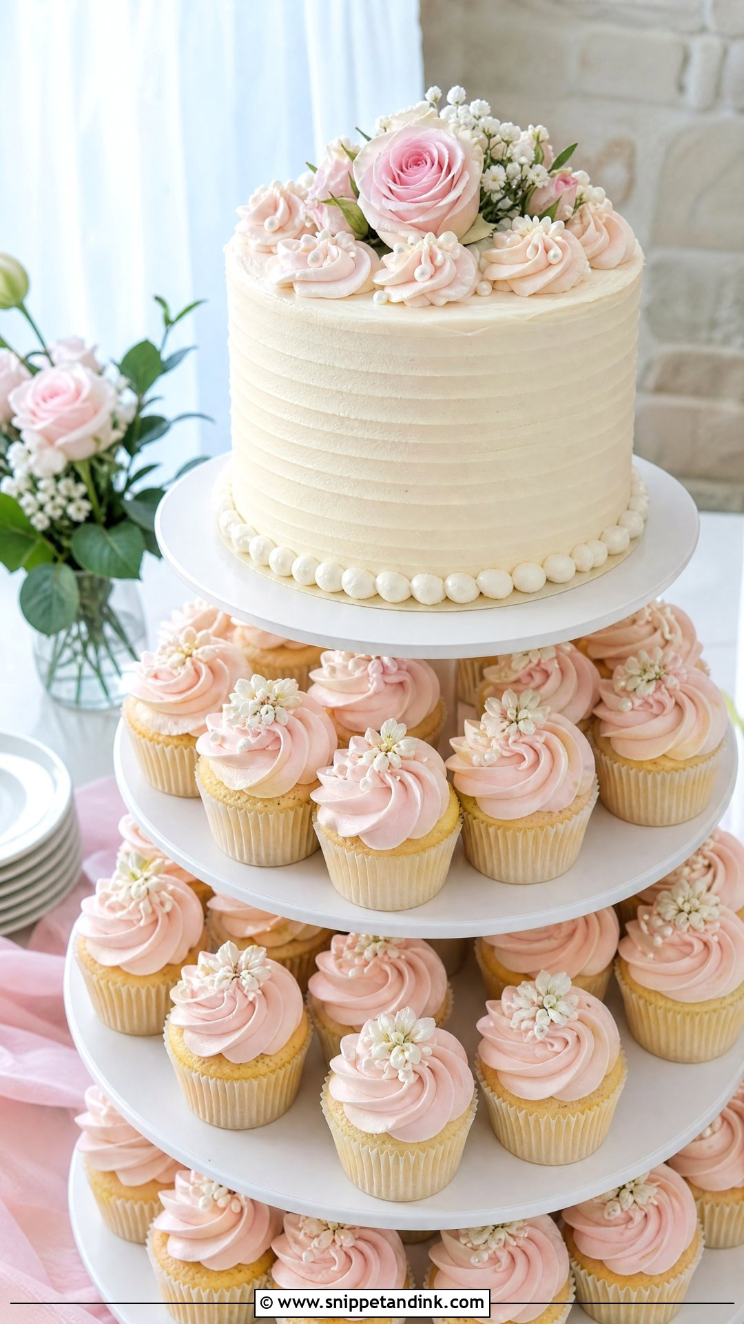 Cupcake Wedding Cake Table - Snippet and Ink - 25 Wedding Cake Table Ideas
