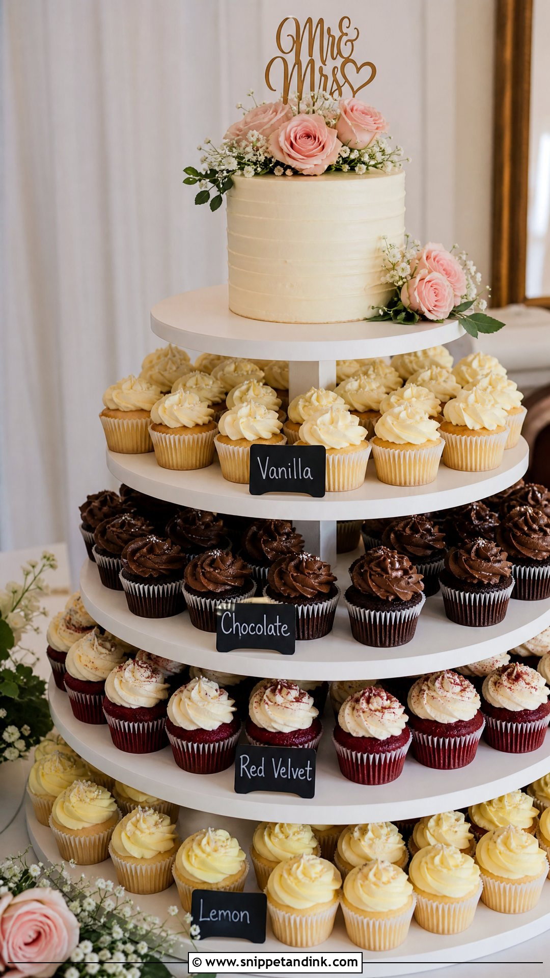 Cupcake Wedding Dessert Table - Snippet and Ink - 20 Wedding Dessert Table Ideas