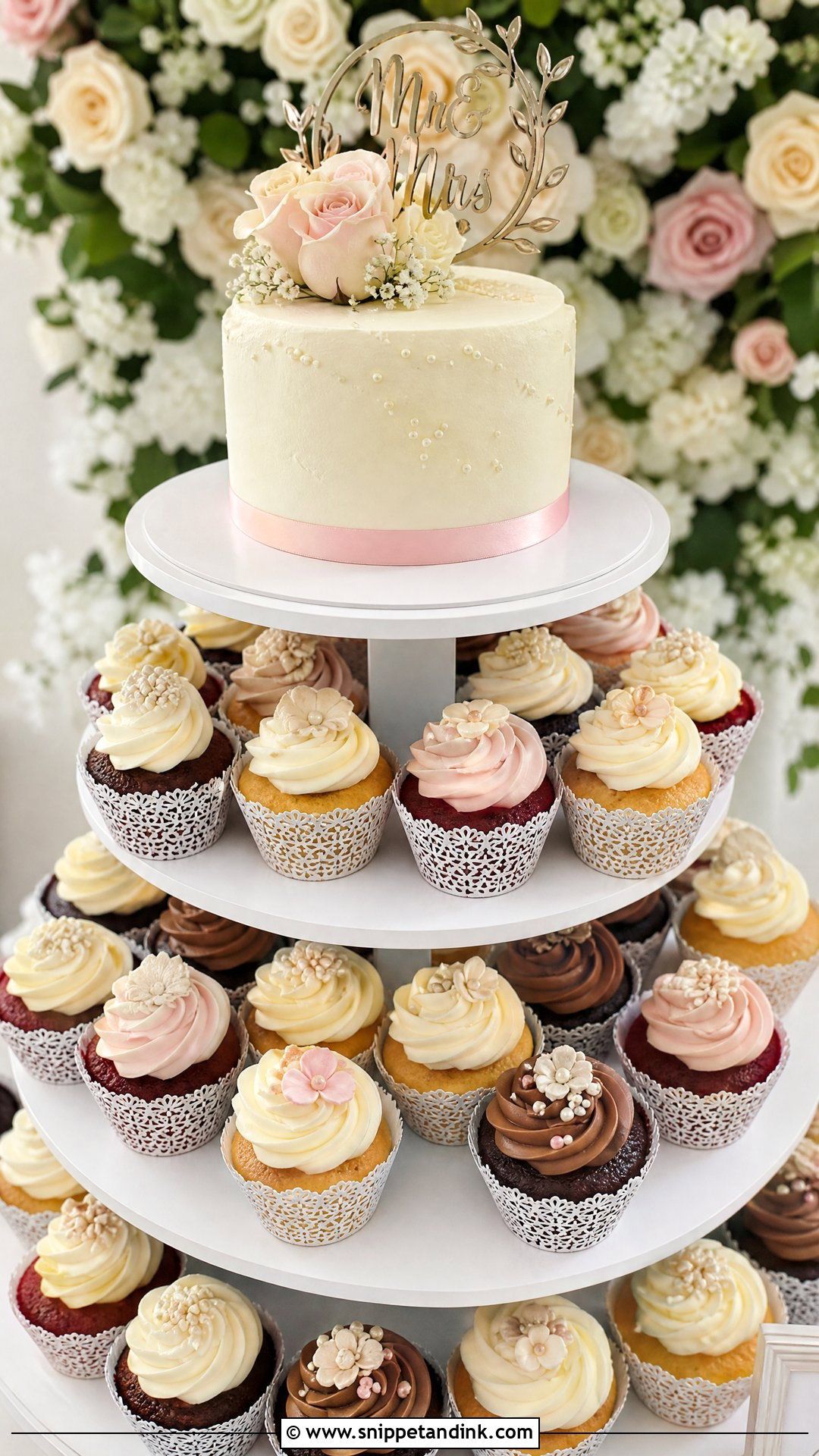 Cupcake Wedding Dessert Table - Snippet and Ink - 30 Wedding Dessert Table Ideas