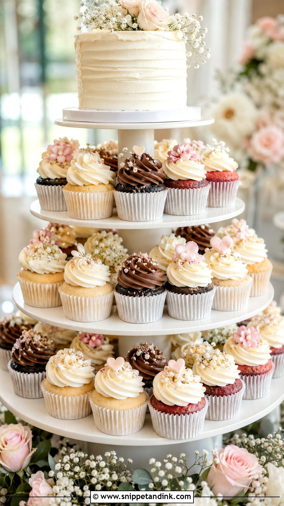 Cupcake Wedding Dessert Table - Snippet and Ink - 20 Assorted Wedding Dessert Table Ideas