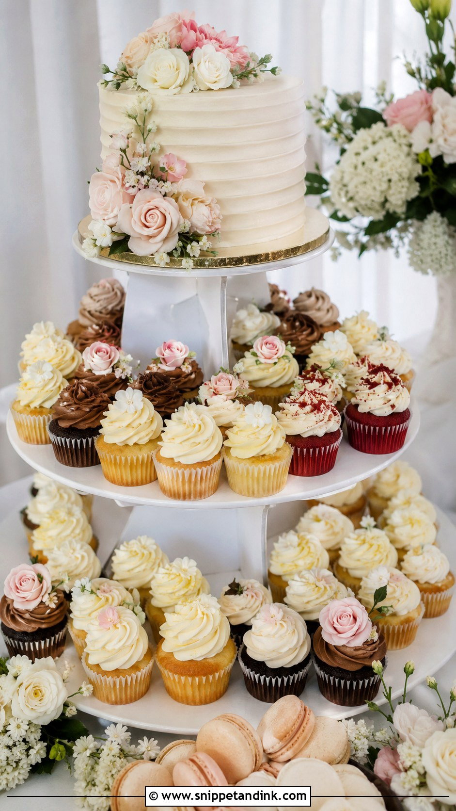 Cupcake Wedding Sweet Table - Snippet and Ink - 30 Wedding Sweet Table Ideas