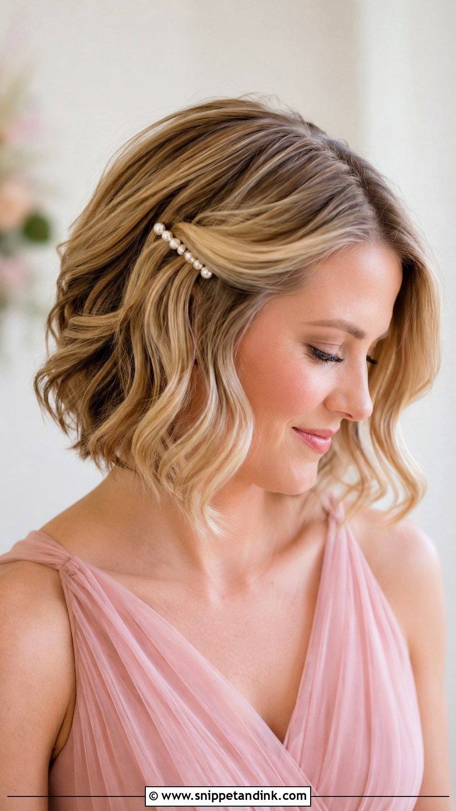Curled Bob Bridesmaid Hairstyle For Fine Hair - Snippet and Ink - 20 Bridesmaid Hairstyles for Fine Hair