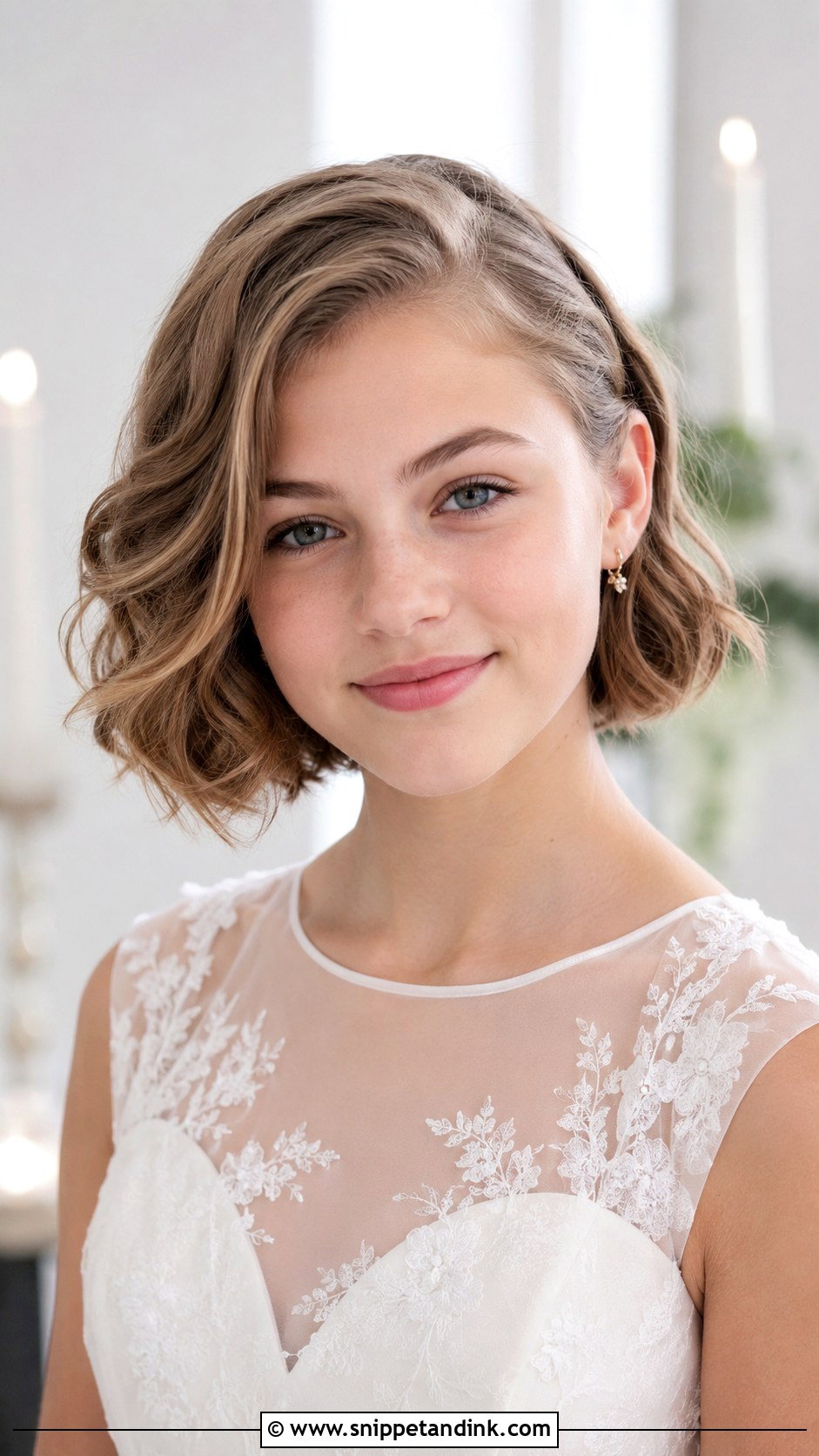 Curled Bob Styling - Snippet and Ink - 25 Confirmation Hairstyles