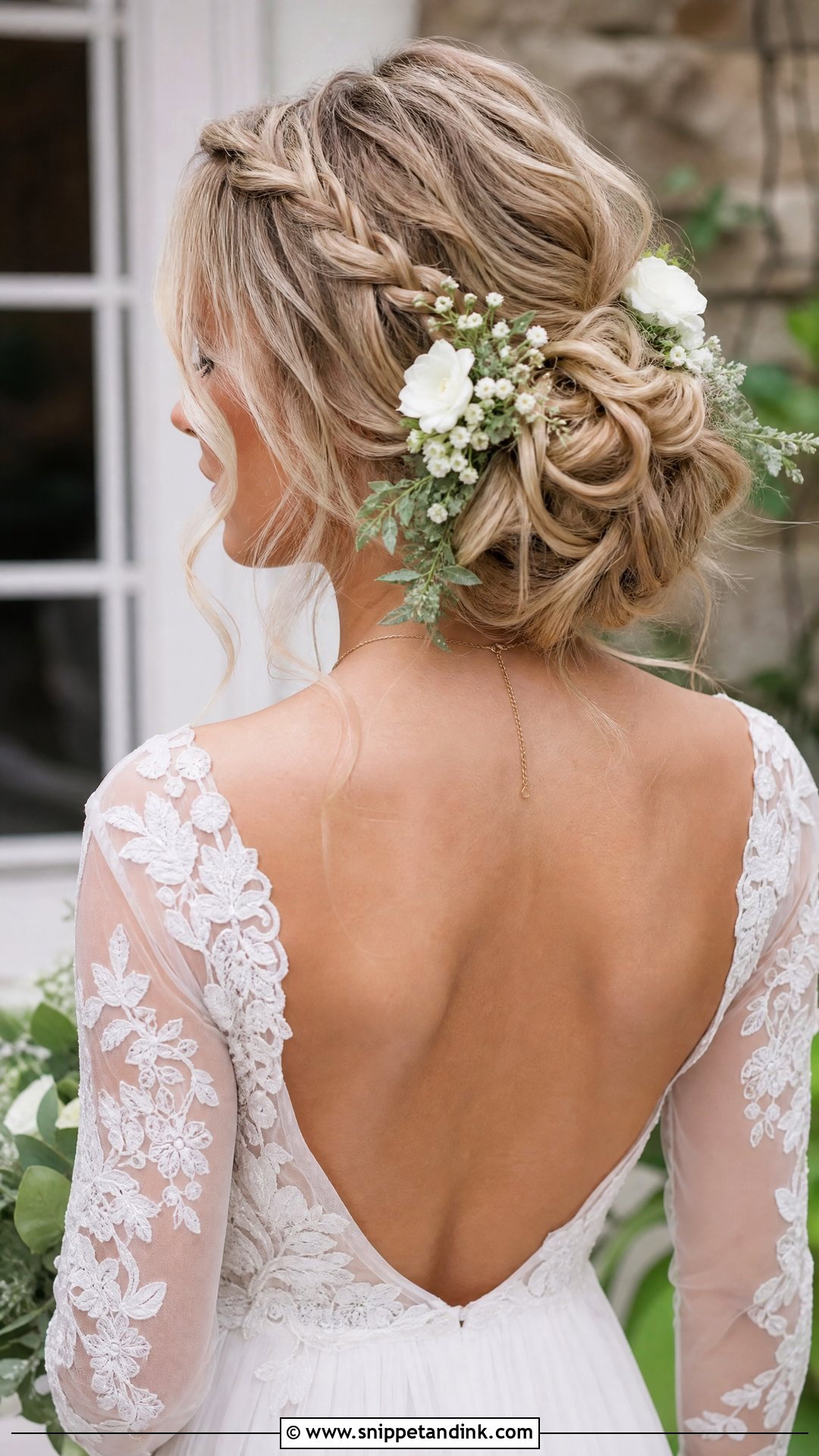 Curled Boho Updo - Snippet and Ink - 20 Curled Bridal Hair Ideas