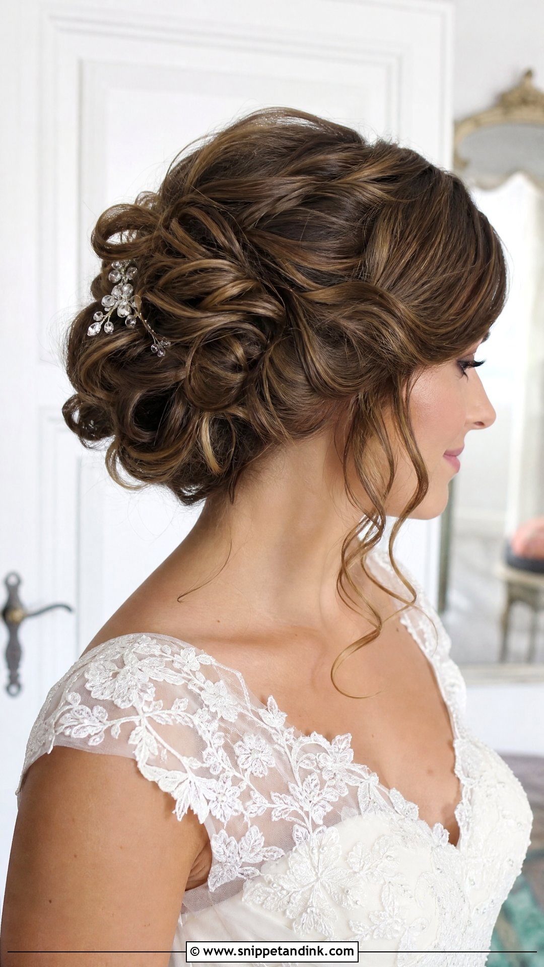 Curled Bridal Updo - Snippet and Ink - 15 Curled Wedding Hairstyles