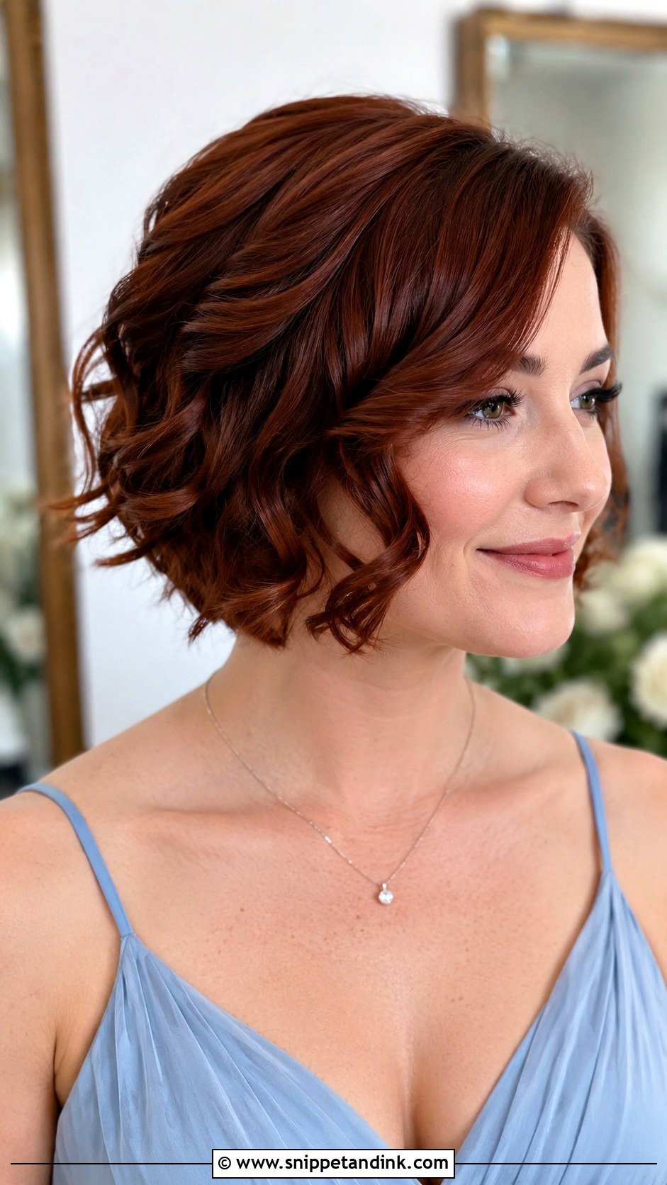 Curled Bridesmaid Hair For Short Hair - Snippet and Ink - 20 Curled Bridesmaid Hair Ideas