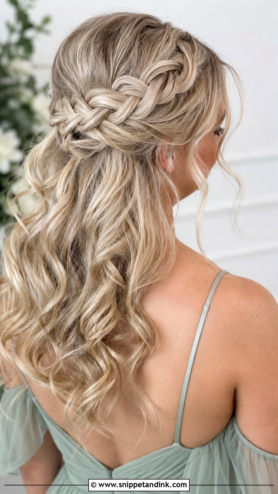 Curled Bridesmaid Hair With Braid - Snippet and Ink - 20 Curled Bridesmaid Hair Ideas