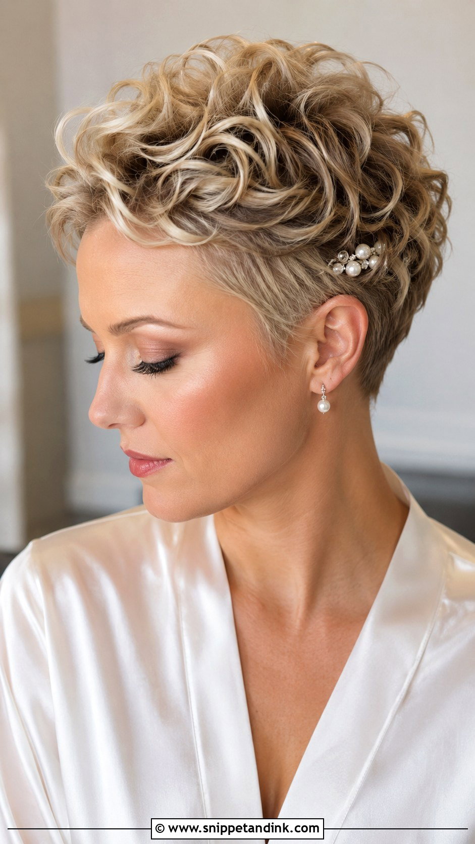 Curled Pixie Wedding Hair - Snippet and Ink - 15 Pixie Hairstyles for Wedding