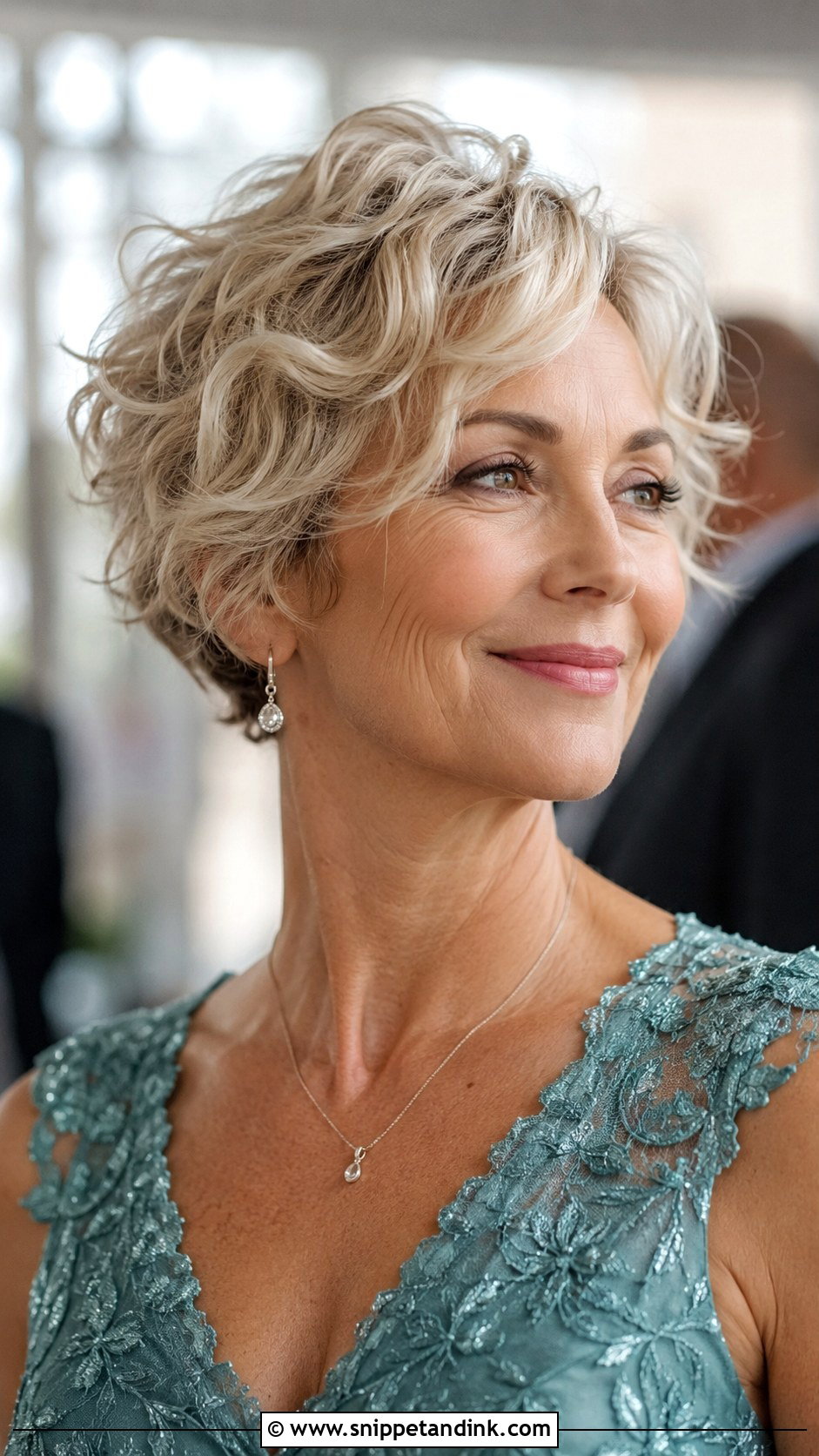 Curled Pixie with Textured Waves - Snippet and Ink - 20 Mother of Groom Hair Ideas