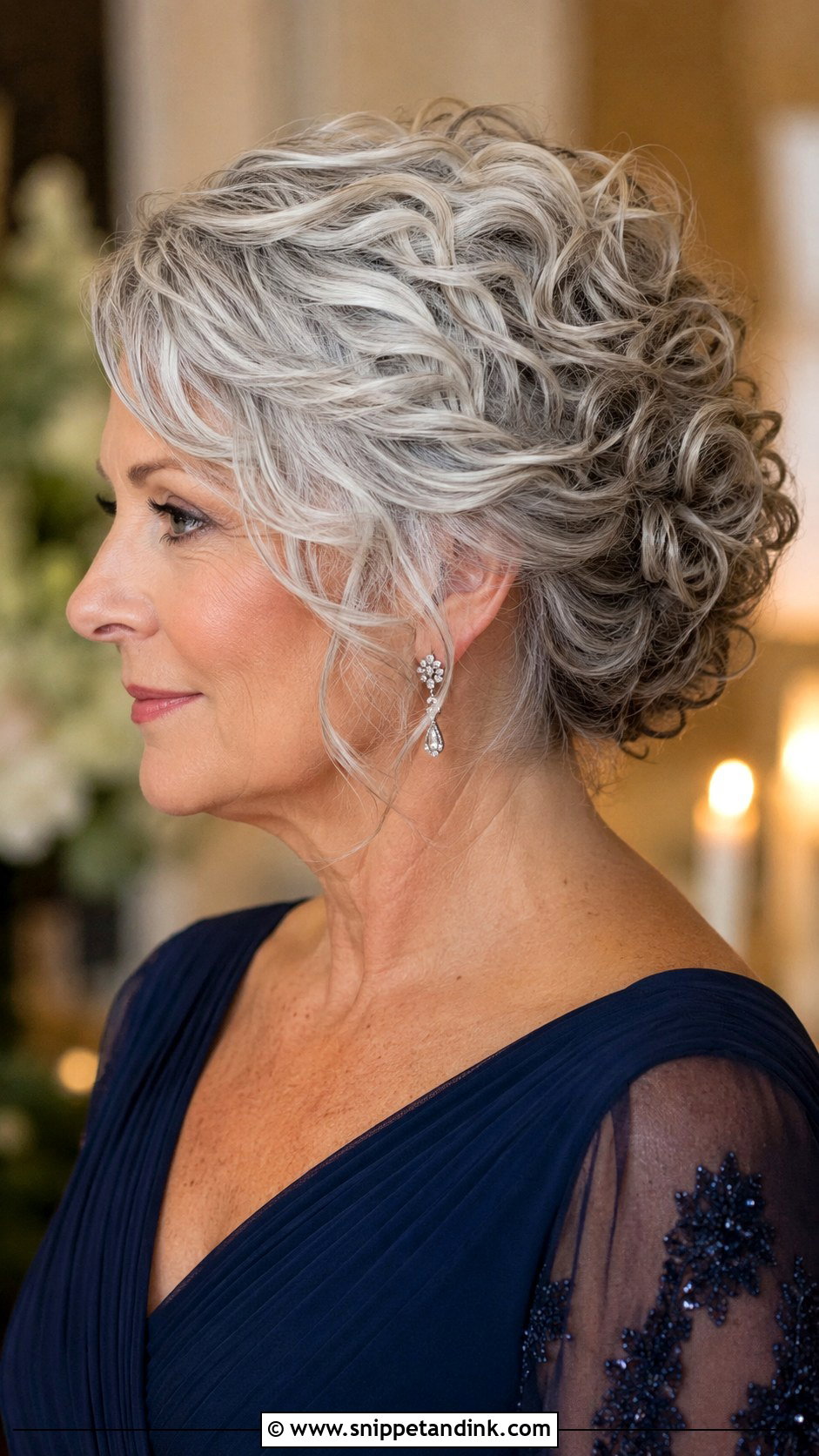 Curled Updo for Short Hair - Snippet and Ink - 20 Mother of Groom Hair Ideas