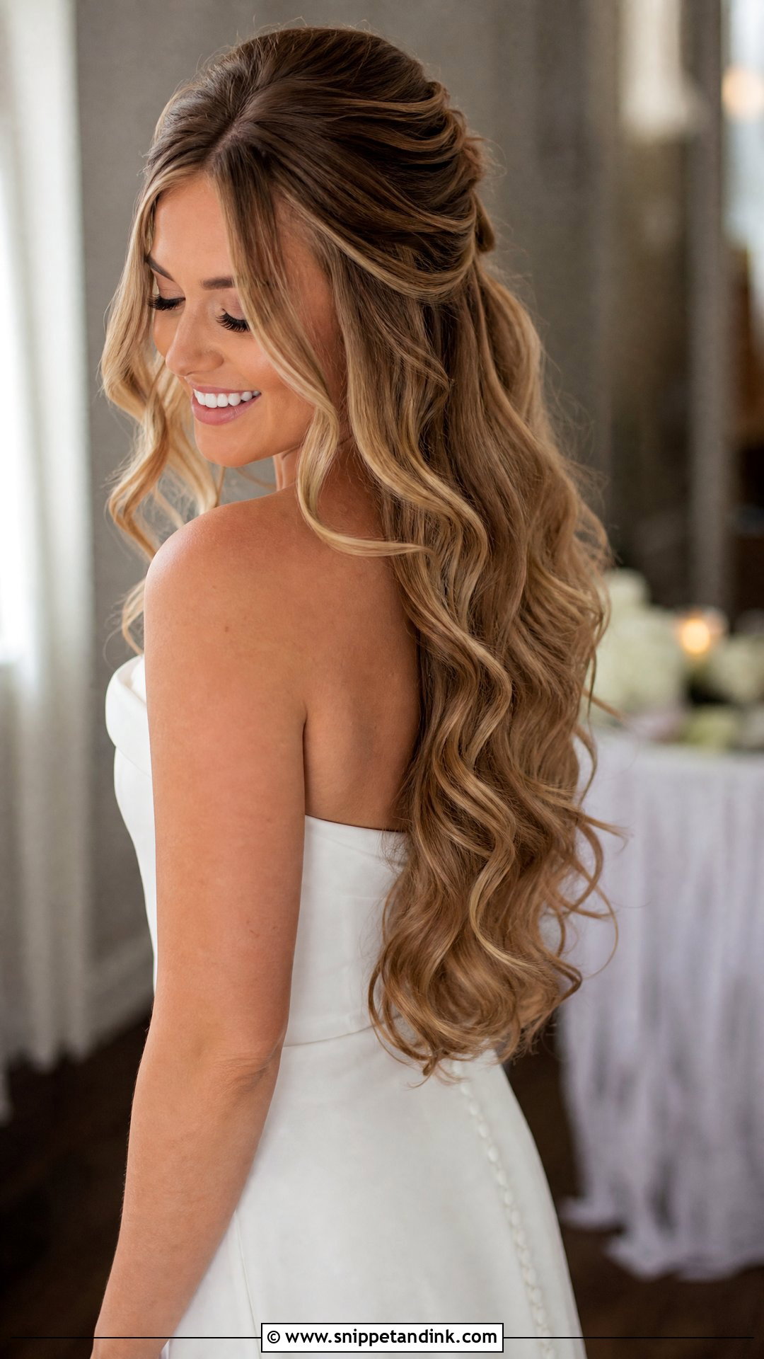 Curled Wedding Hair For Long Hair - Snippet and Ink - 15 Curled Hair Wedding Styles