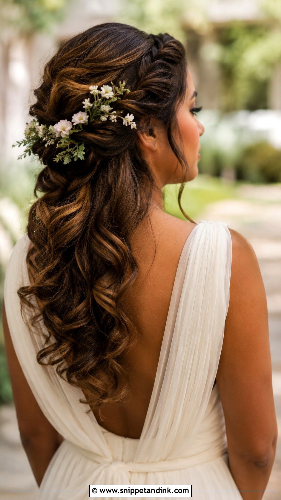 Curled Wedding Hair With Flowers - Snippet and Ink - 20 Curled Hairstyles for Wedding