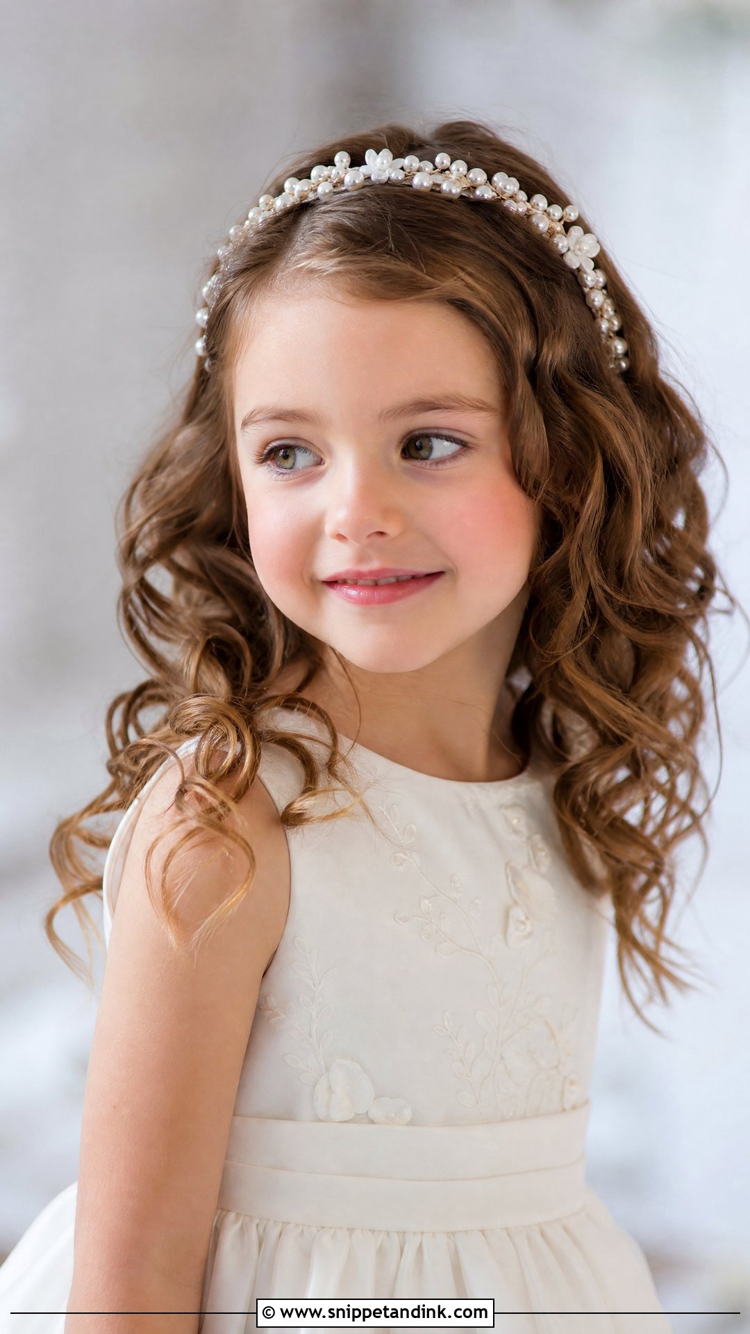 Curls With Headband - Snippet and Ink - 20 Wedding Hairstyles for Girls