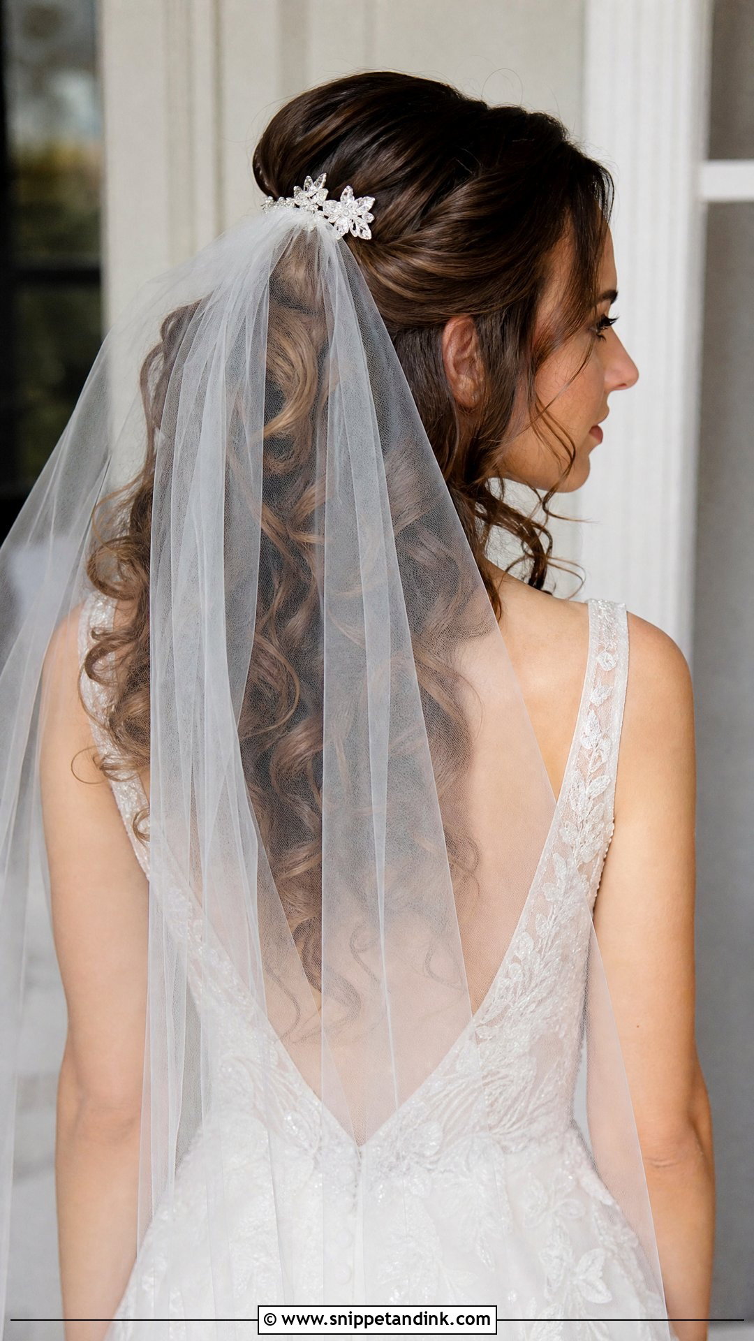 Curls With Veil Wedding Hair - Snippet and Ink - 20 Wedding Hairstyles Down Curls