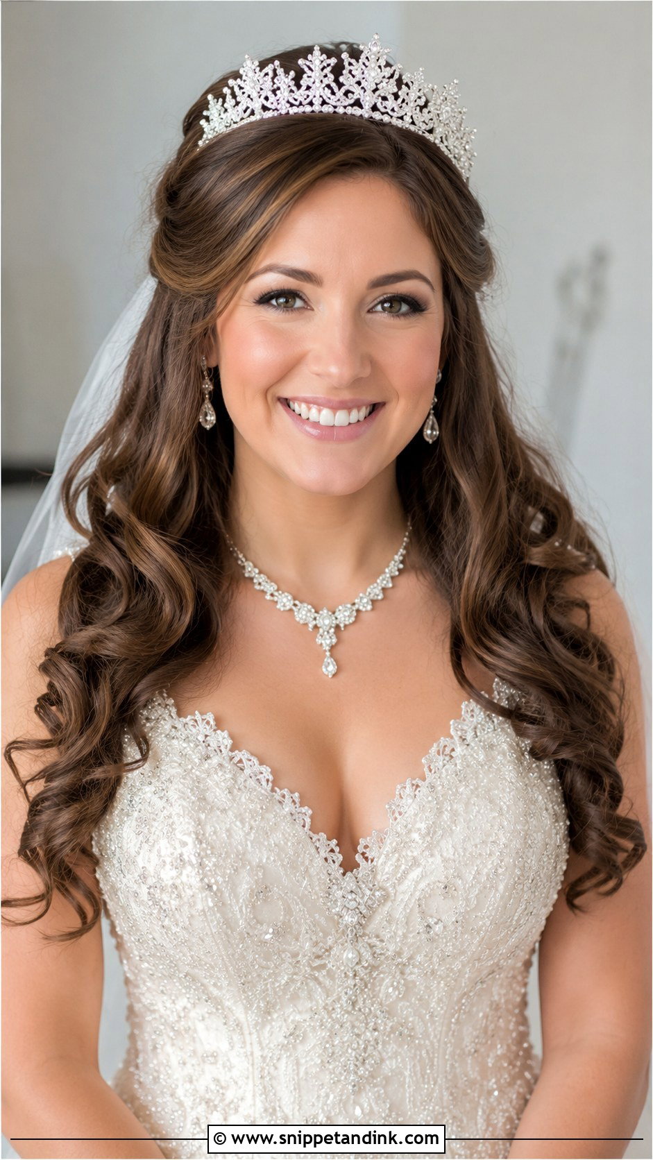 Curls With a Bridal Tiara - Snippet and Ink - 20 Bride Hair Down Curls