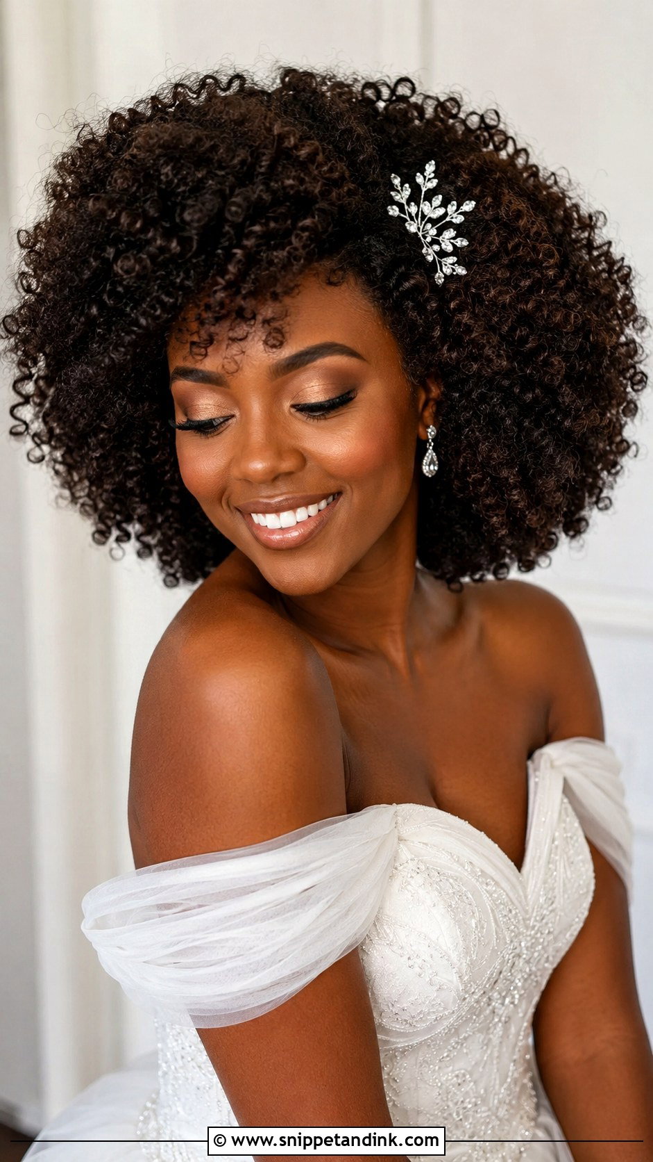 Curly Afro Bridal Wig - Snippet and Ink - 20 Wedding Wig Hairstyles