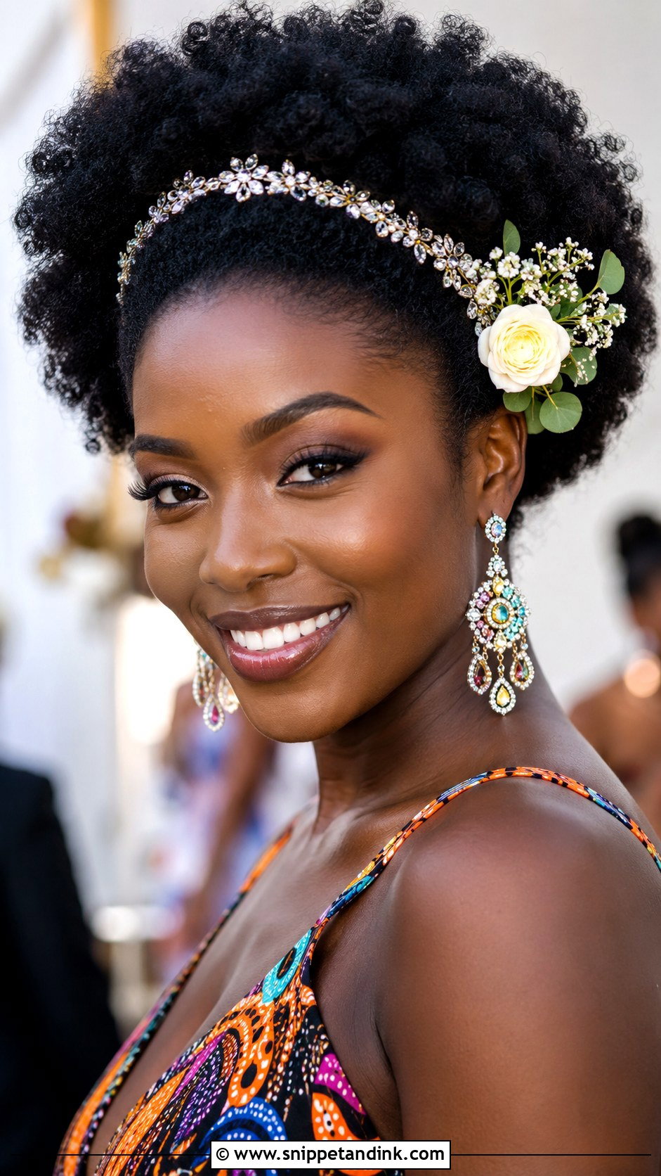 Curly Afro Wedding Guest Hairstyle - Snippet and Ink - 25 Curly Hairstyles Wedding Guest