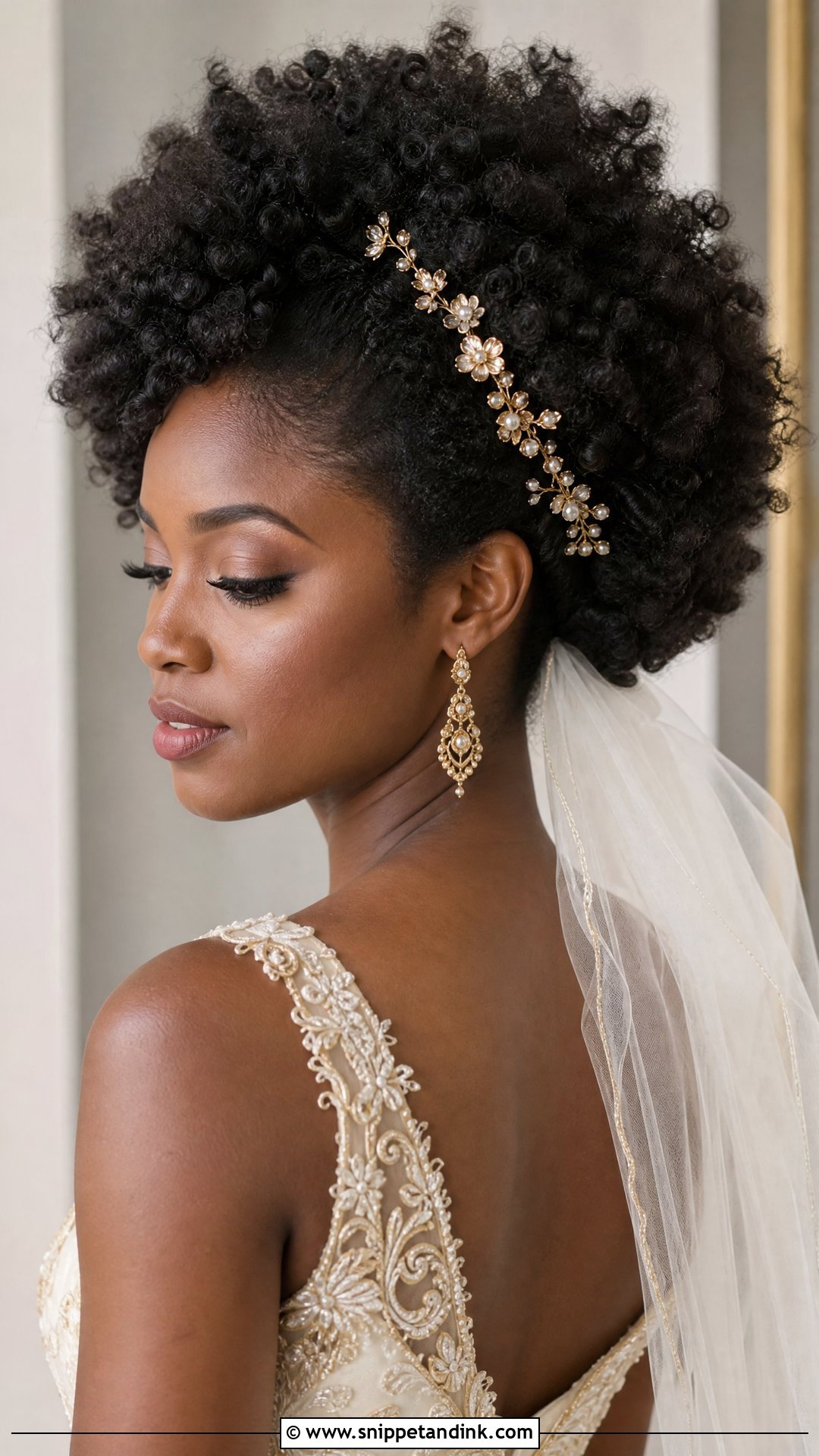 Curly Afro Wedding Hairstyle - Snippet and Ink - 15 Curly Hair Wedding Hairstyle Ideas
