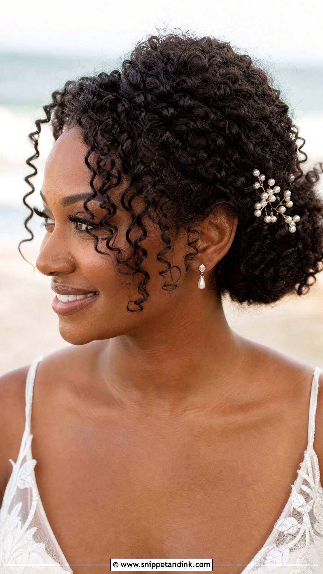 Curly Beach Wedding Updo - Snippet and Ink - 15 Beach Wedding Updo Hairstyles