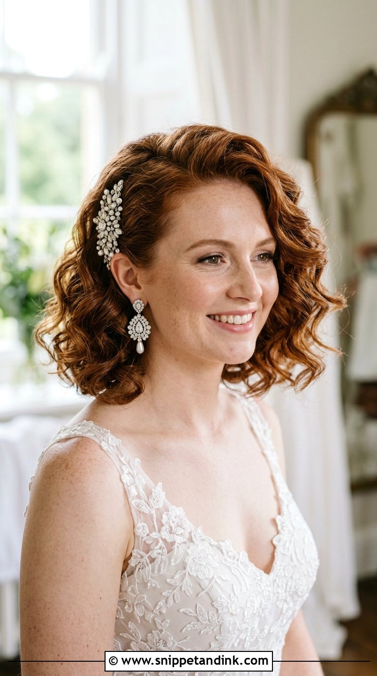 Curly Bob Bridal Hairstyle - Snippet and Ink - 20 Bridal Hair Curls