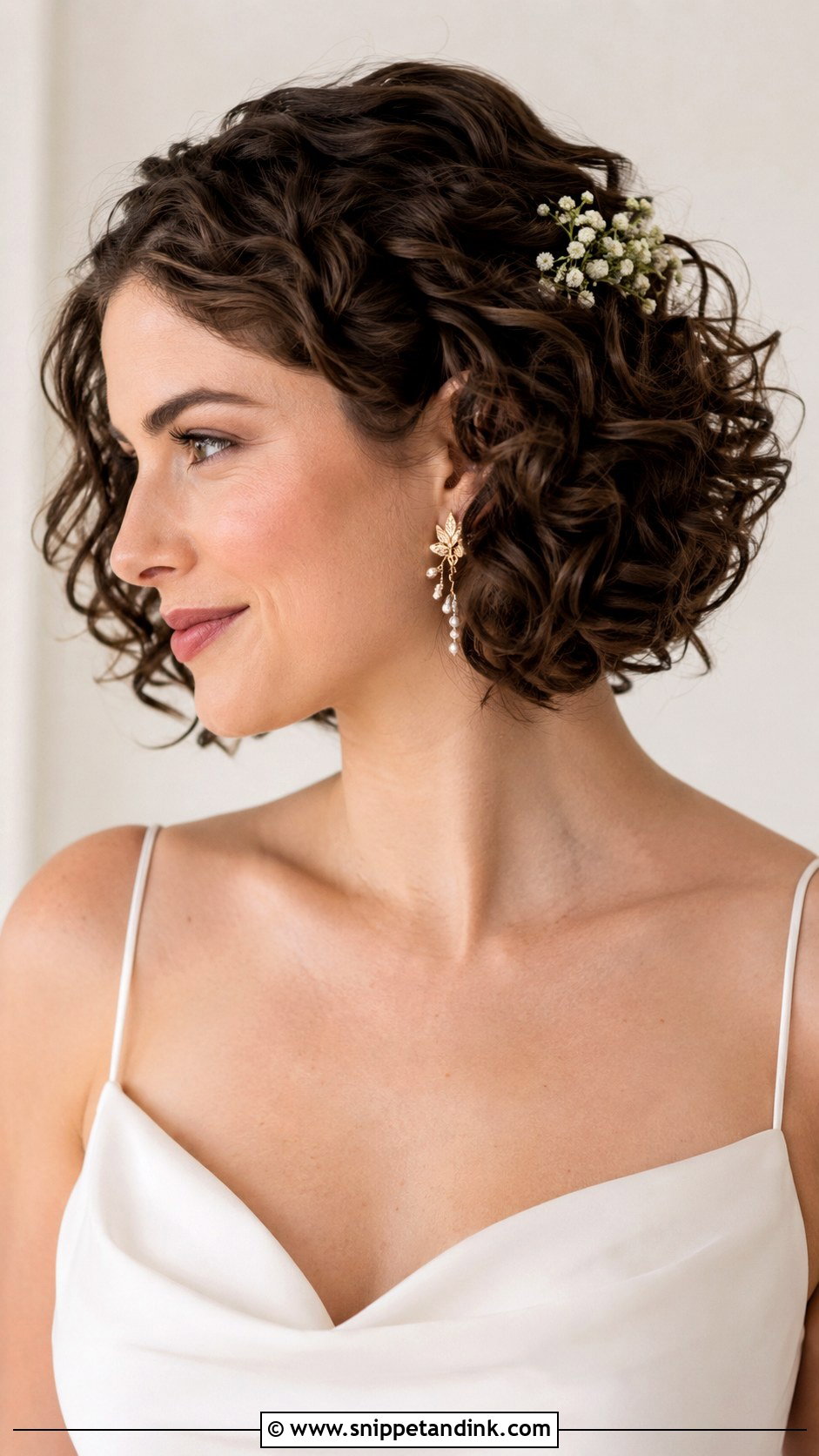 Curly Bob Down For Brides - Snippet and Ink - 20 Wedding Curls Down