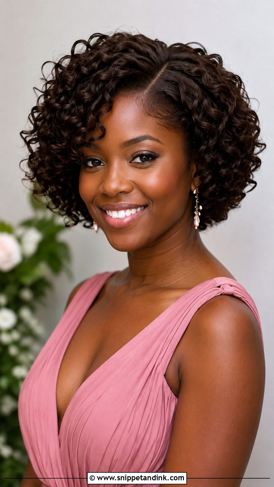 Curly Bob For Wedding Guest - Snippet and Ink - 15 Hair Styles for Short Hair Wedding Guest
