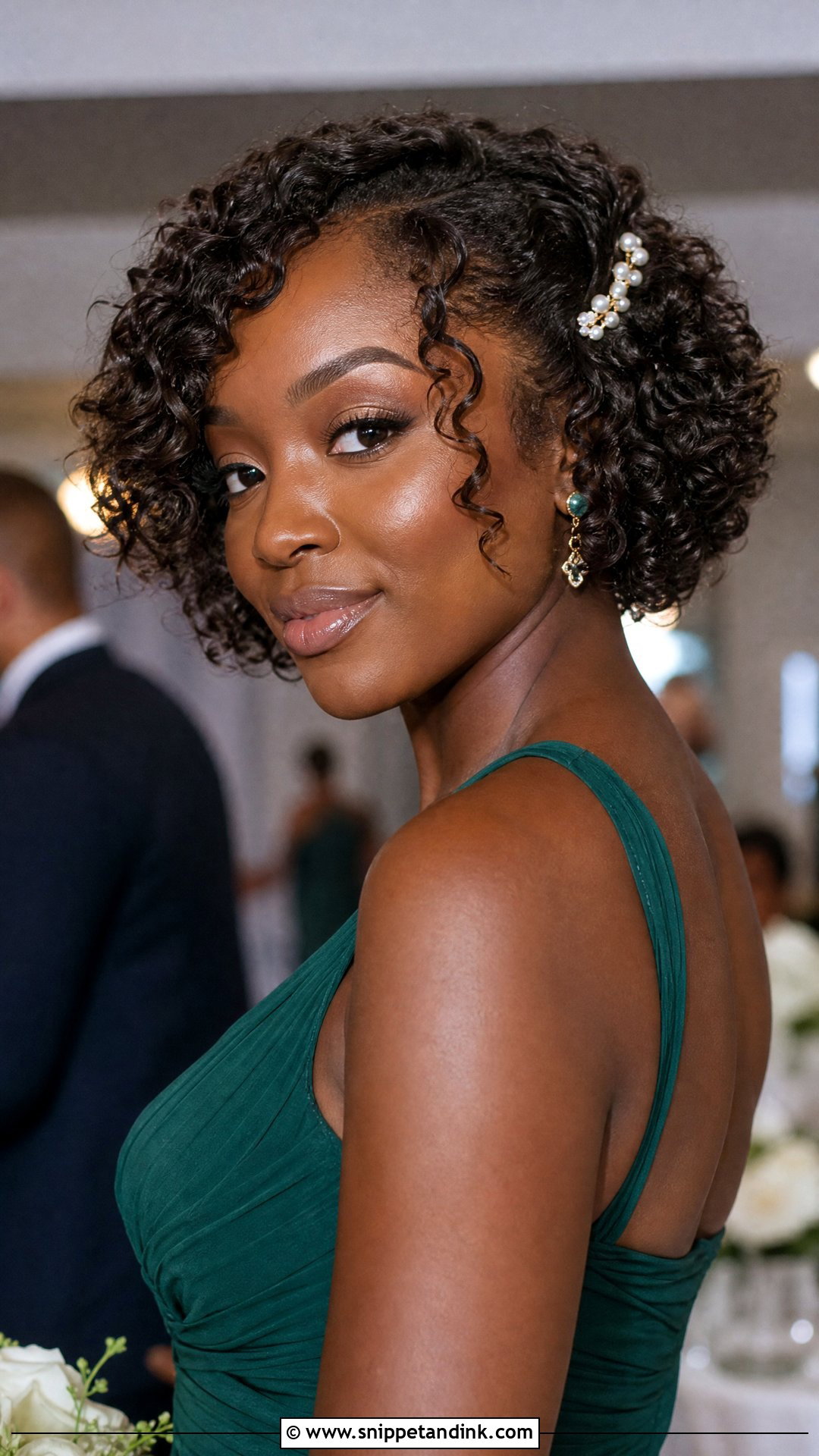 Curly Bob Wedding Hair - Snippet and Ink - 15 Easy Hairstyles for Short Hair for Wedding