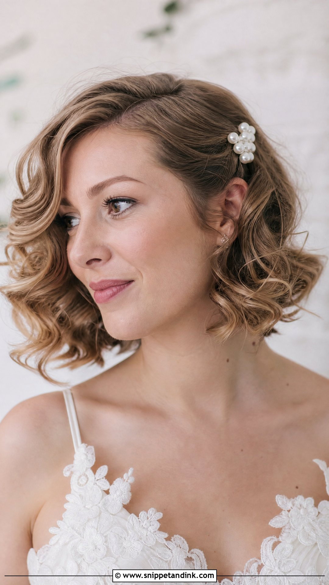 Curly Bob Wedding Hair With Loose Ringlets - Snippet and Ink - 15 Curly Bob Wedding Hairstyles