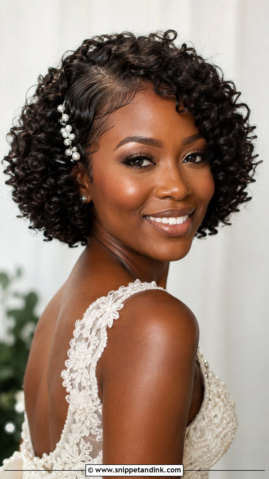 Curly Bob Wedding Haircut - Snippet and Ink - 20 Haircut for Wedding for Women Ideas