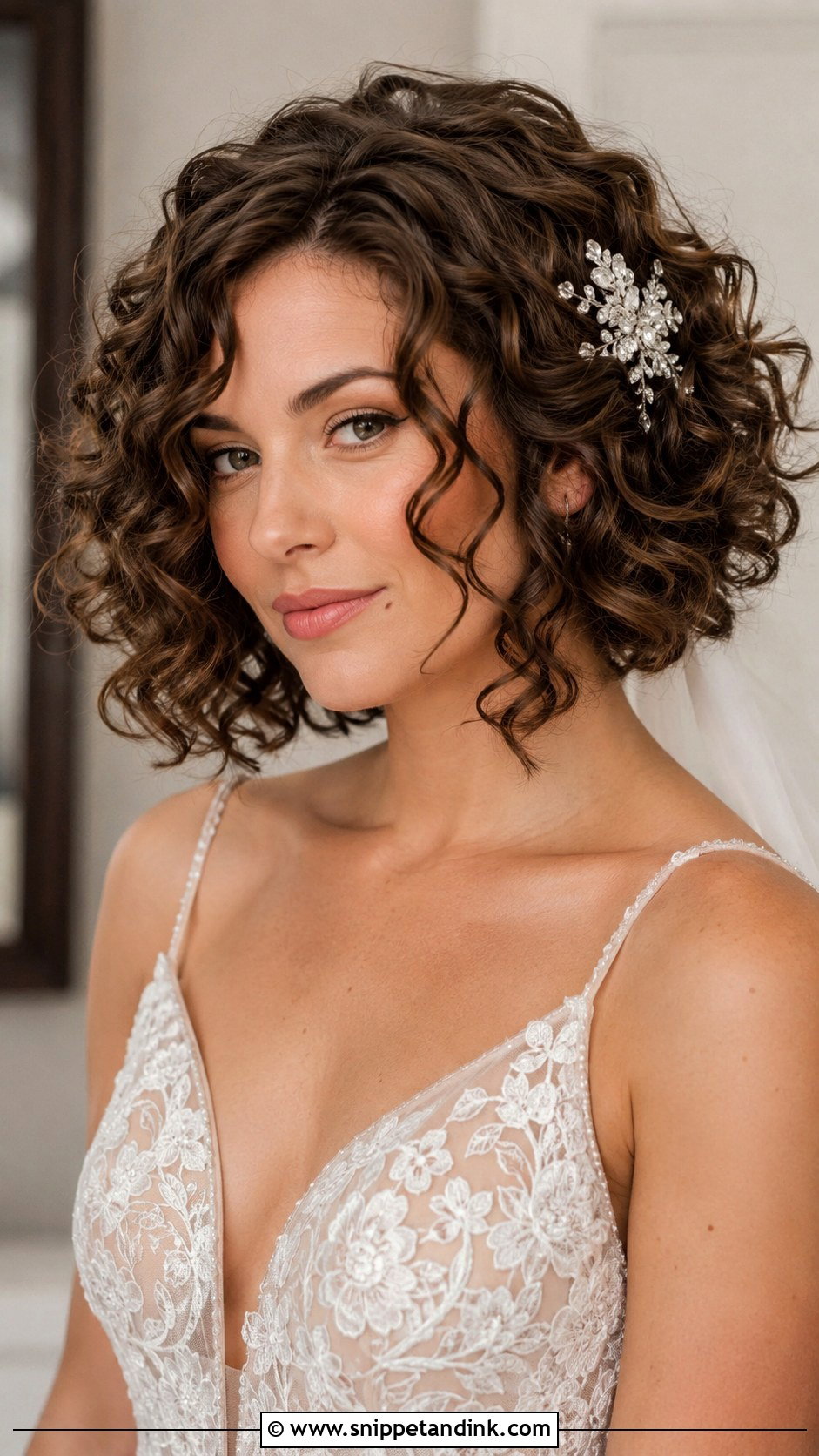 Curly Bob Wedding Wig - Snippet and Ink - 20 Wedding Wig Hairstyles