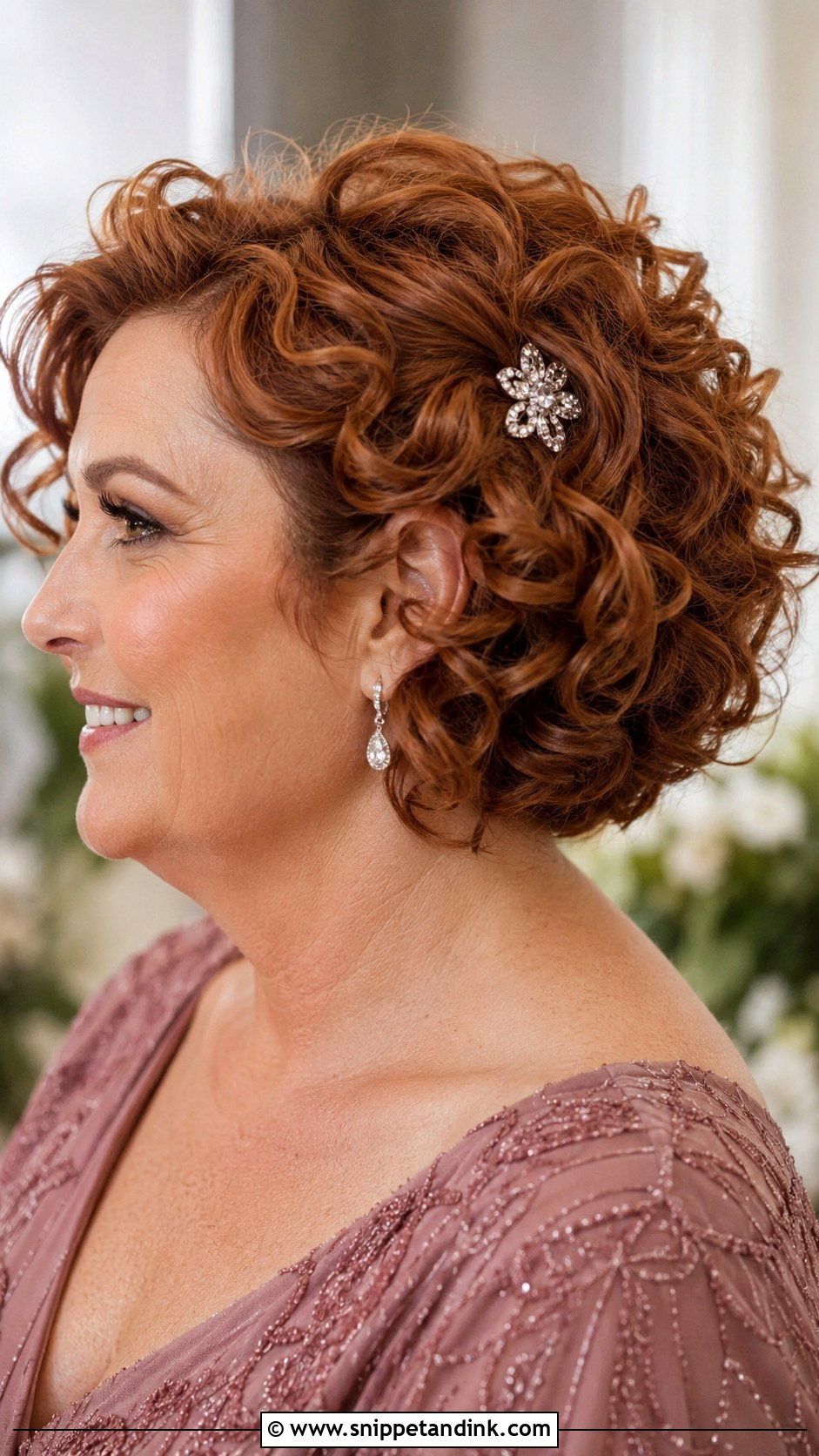 Curly Bob for Mother of the Bride - Snippet and Ink - 25 Mother of Bride Wedding Hair Ideas
