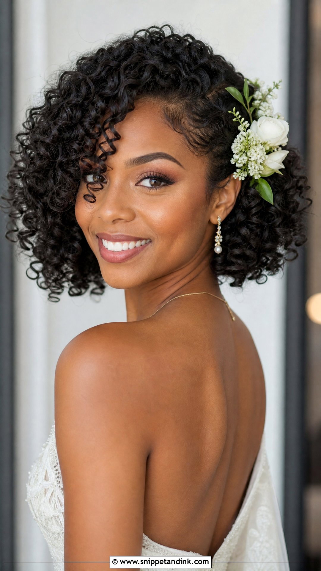 Curly Bob for Natural Texture - Snippet and Ink - 20 Short Haired Bride Ideas