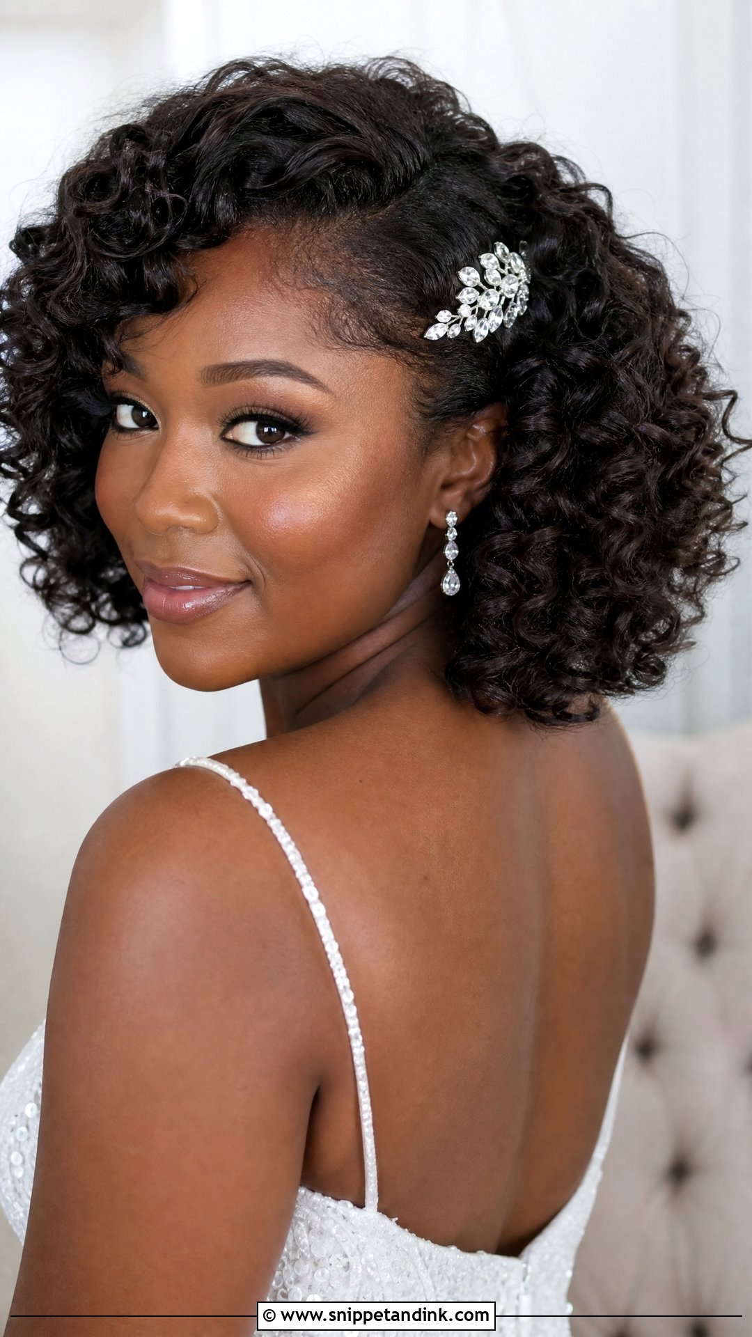 Curly Bob for Natural Texture - Snippet and Ink - 20 Bride Bob Hairstyle Ideas