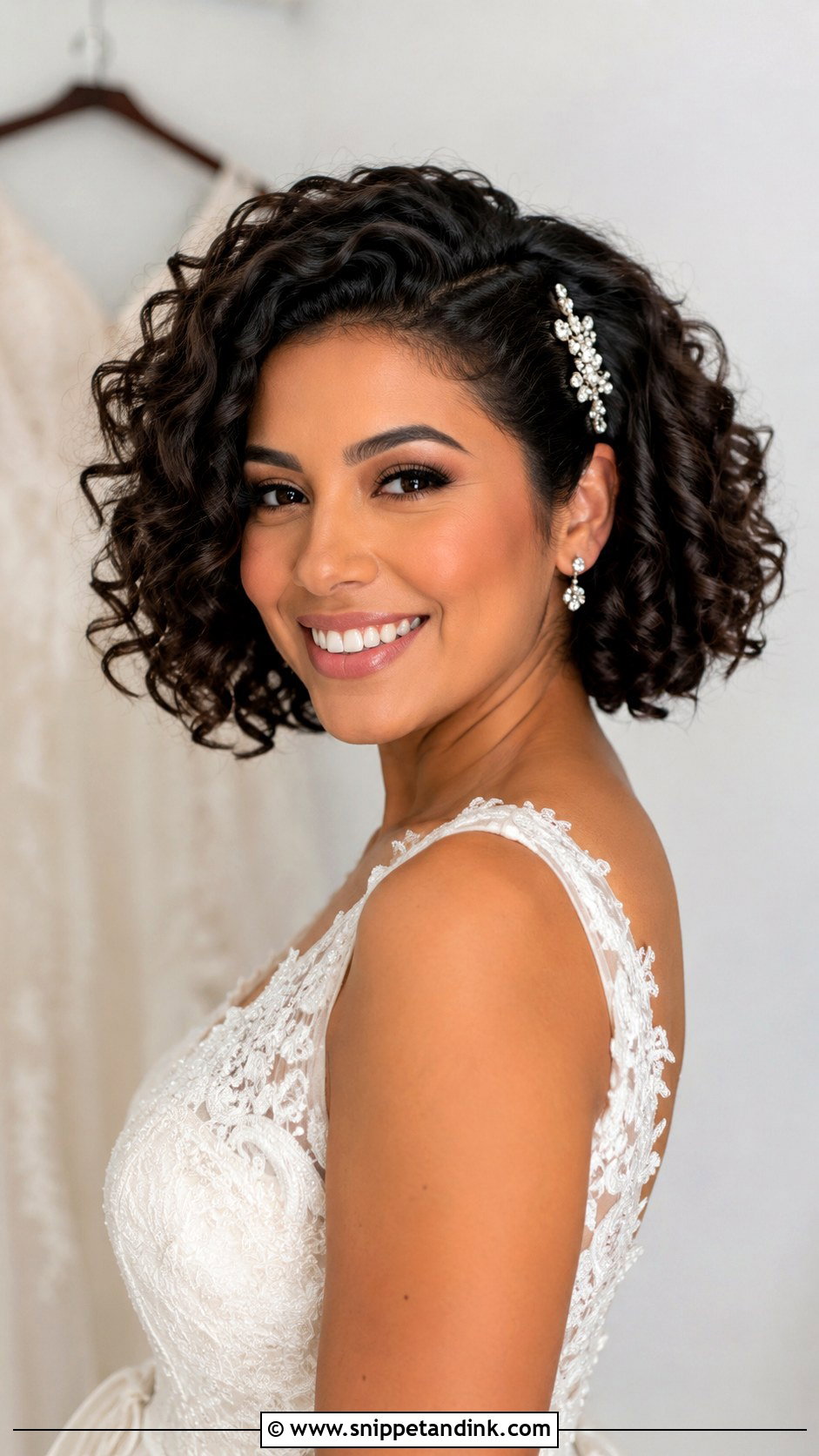 Curly Bob for Weddings - Snippet and Ink - 25 Short Hairstyles for Wedding