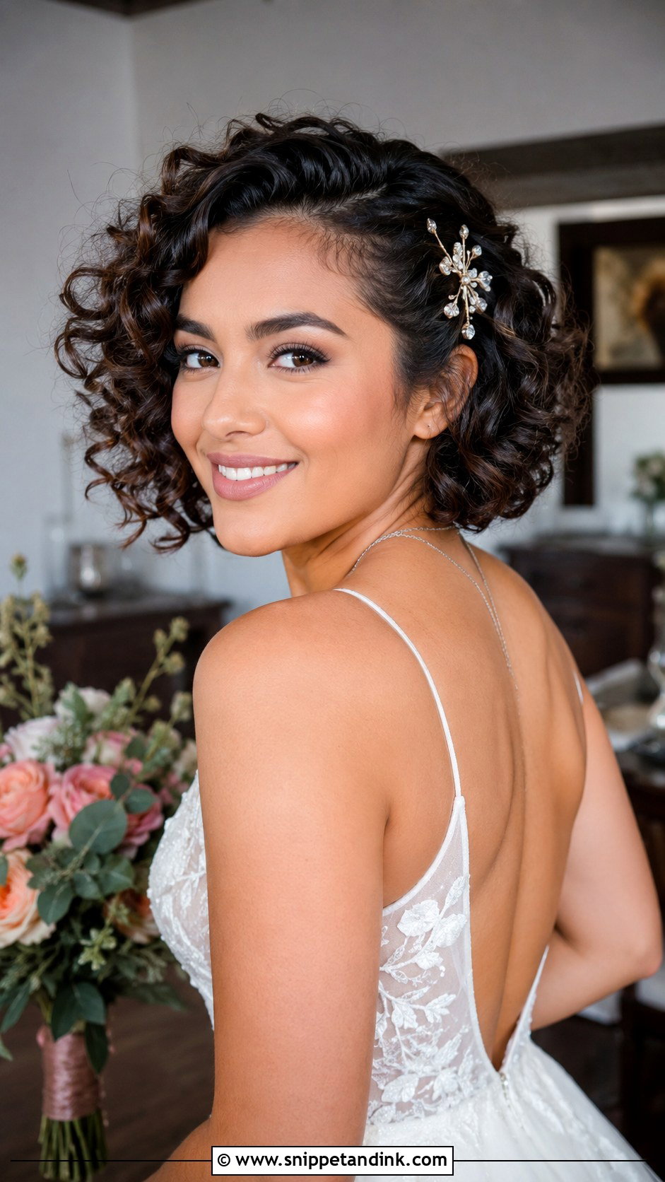 Curly Bob with Volume - Snippet and Ink - 25 Wedding Hair Ideas for Short Hair