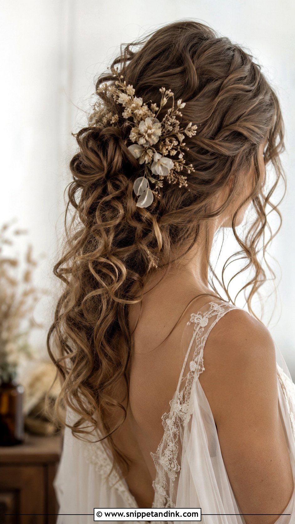 Curly Bohemian Wedding Hairstyle - Snippet and Ink - 25 Long Curly Hairstyles for Wedding