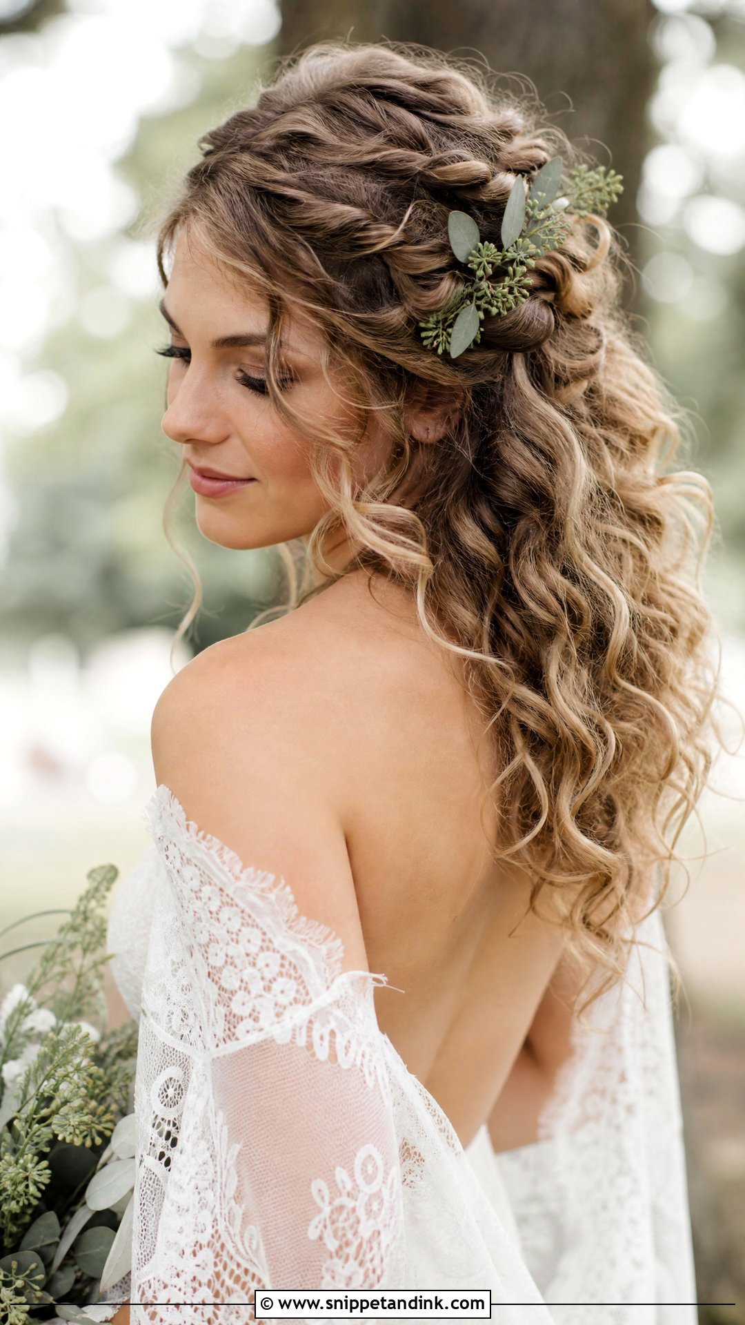 Curly Boho Wedding Hairstyle - Snippet and Ink - 20 Natural Curls Wedding Curly Hairstyles
