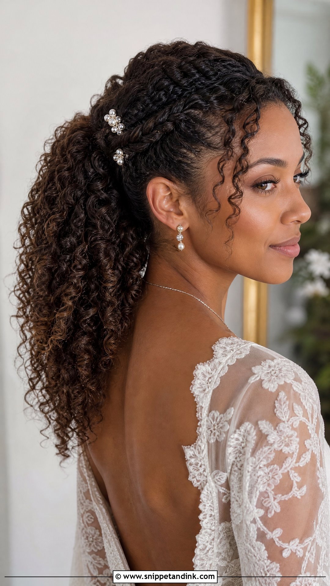 Curly Braided Ponytail Wedding - Snippet and Ink - 15 Braided Ponytail Hairstyles Wedding
