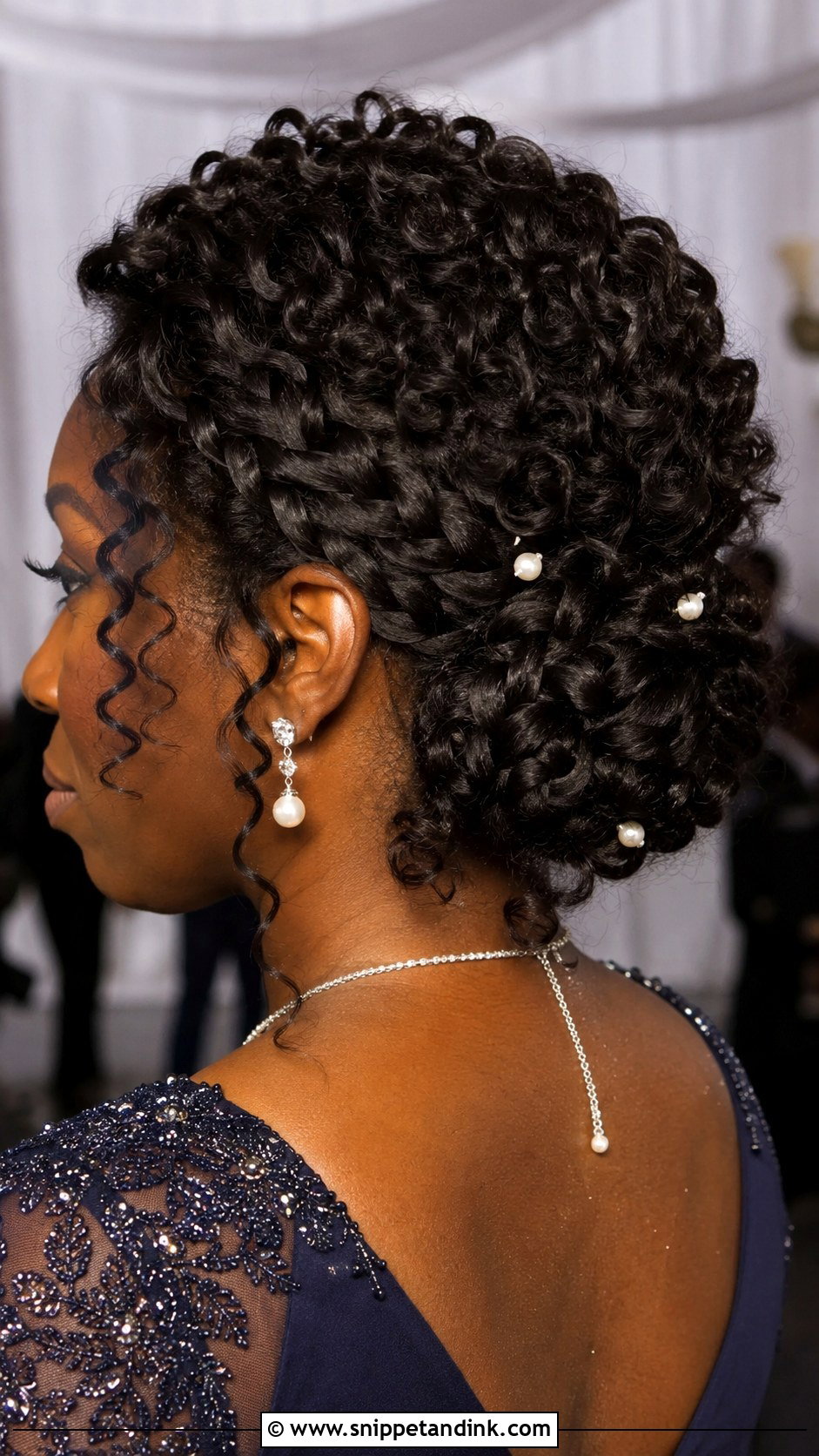 Curly Braided Updo Wedding Guest Hairstyle - Snippet and Ink - 25 Curly Hairstyles Wedding Guest