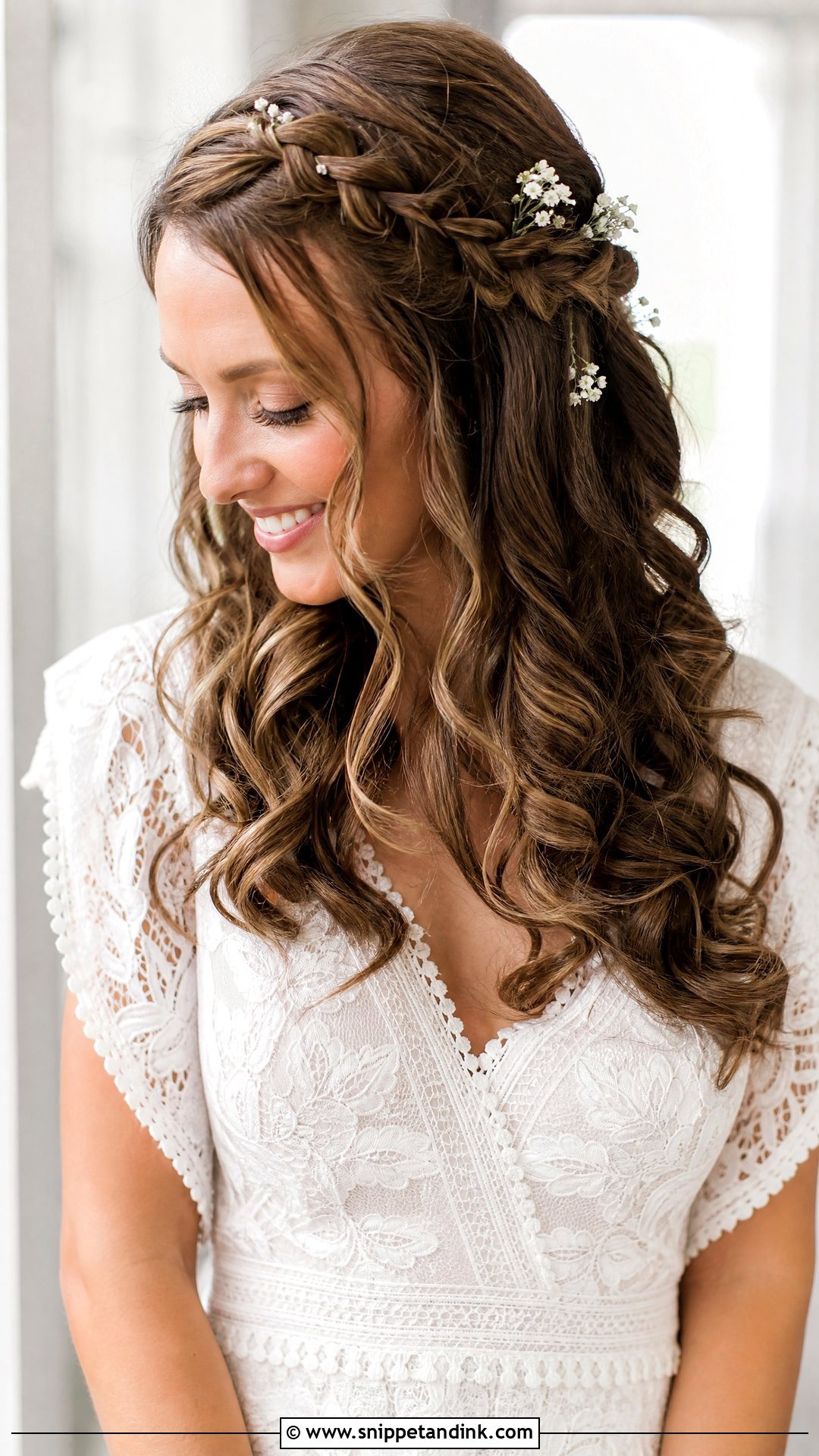 Curly Braided Wedding Hair - Snippet and Ink - 15 Curly Hairstyles for Wedding Bride