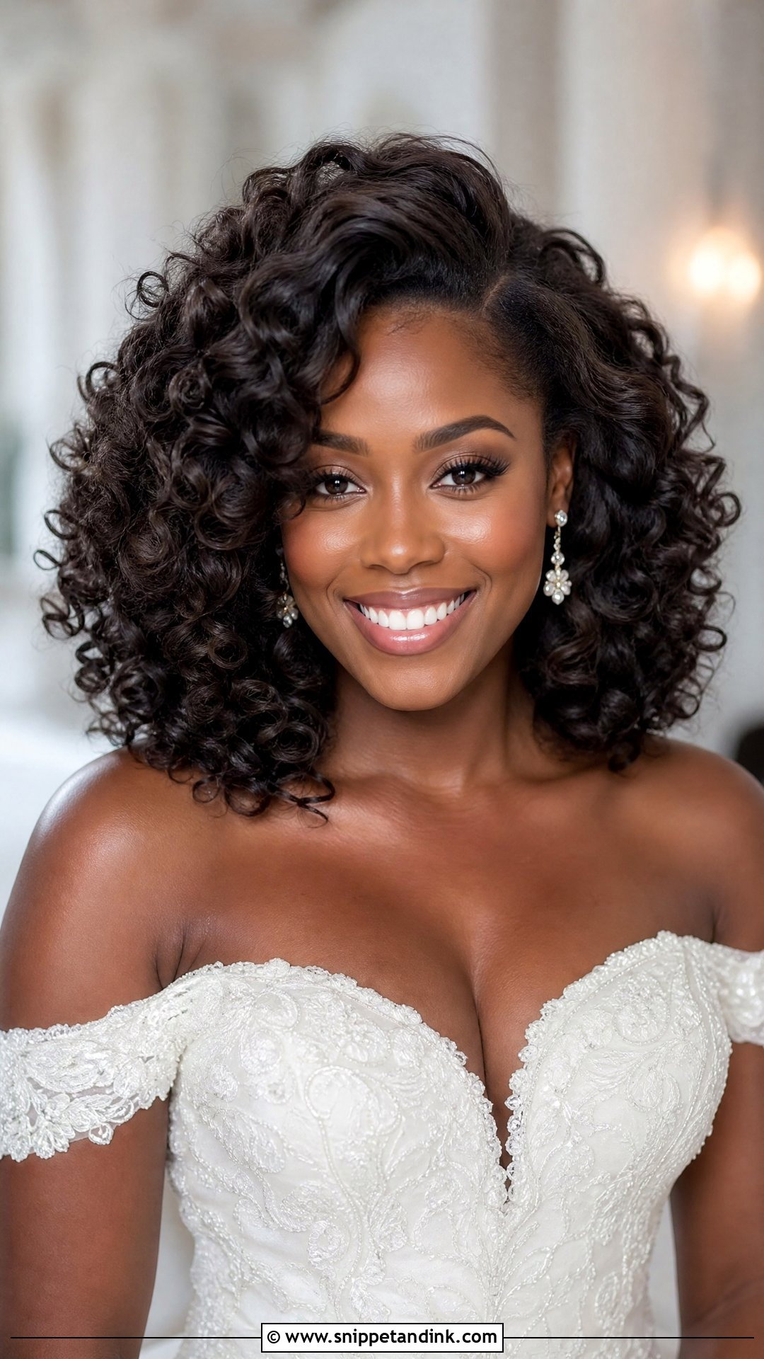 Curly Bridal Blowout - Snippet and Ink - 15 Blowout Hair Wedding Bride Ideas