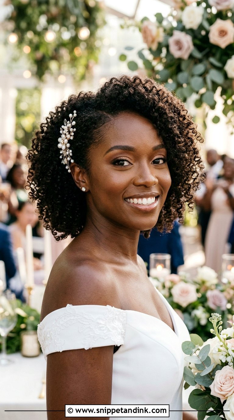 Curly Bridal Bob - Snippet and Ink - 20 Bridal Hairstyles for Black Women