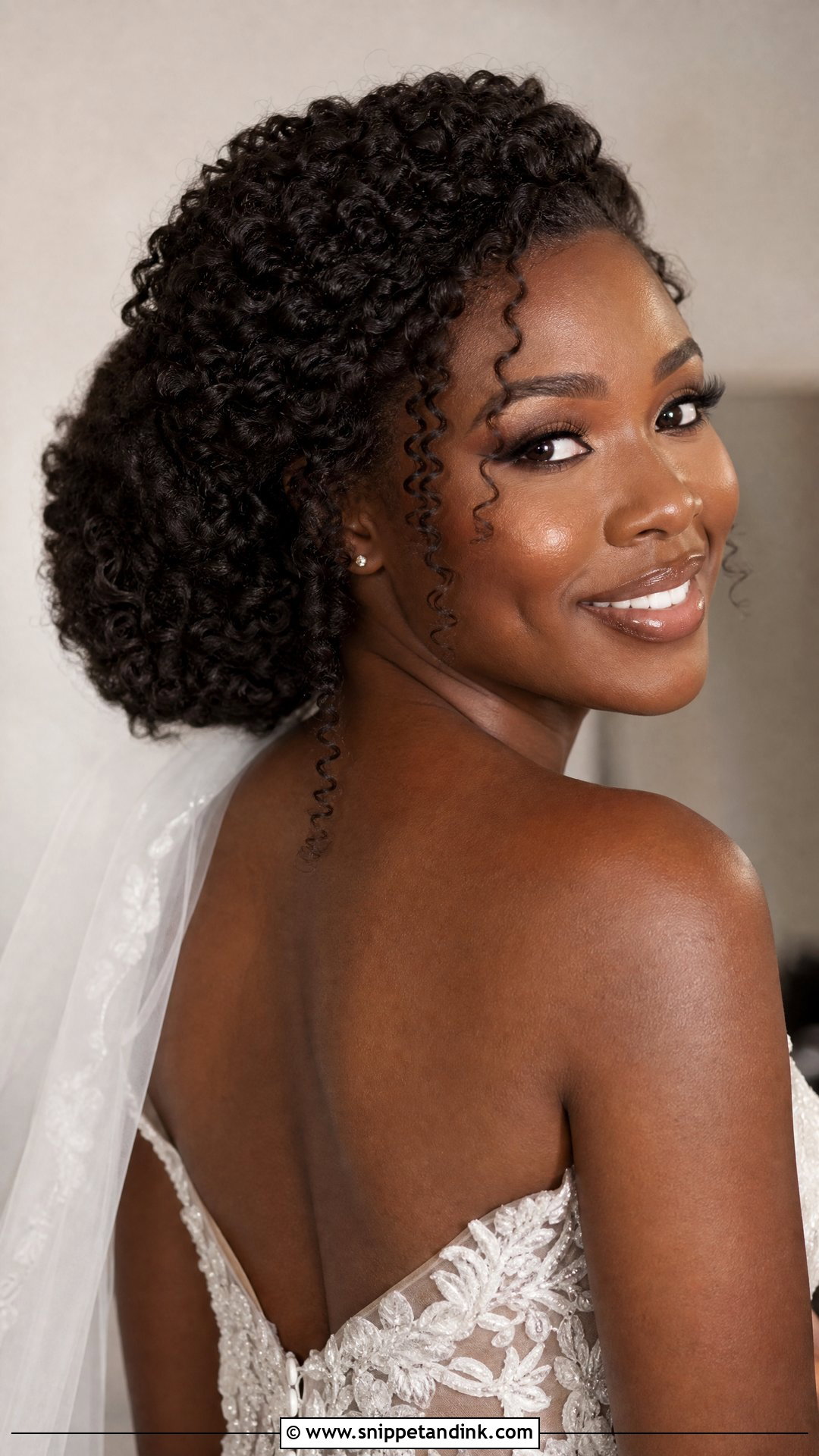 Curly Bridal Bun - Snippet and Ink - 15 Bride Bun Hairstyles Wedding Day