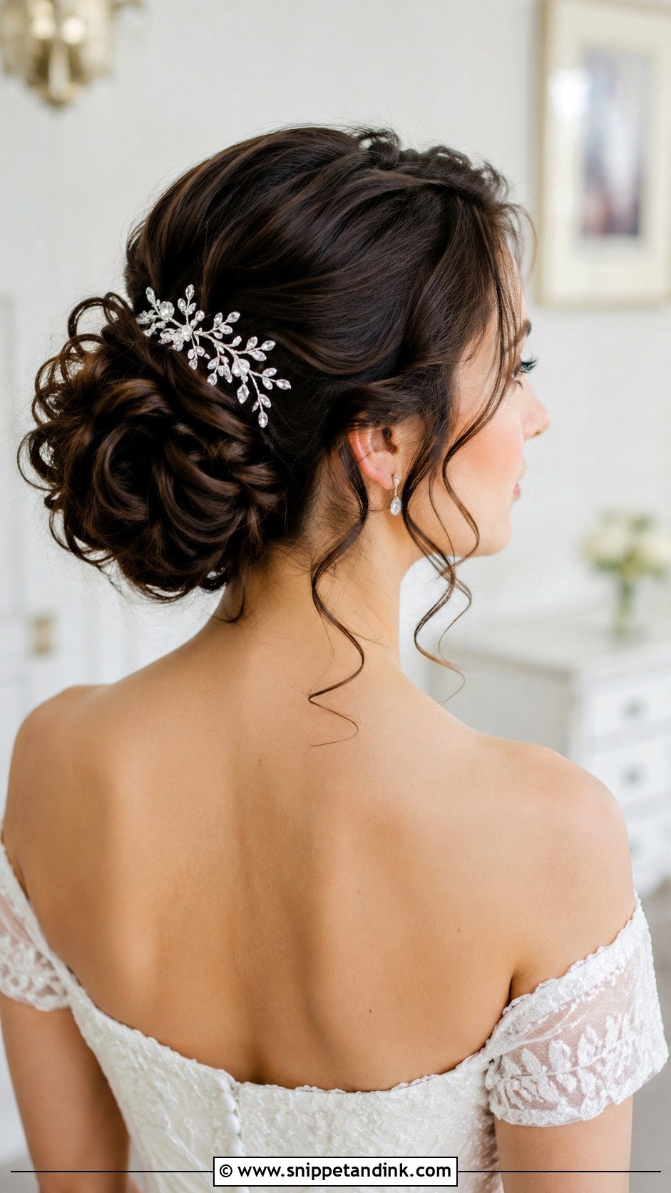 Curly Bridal Chignon - Snippet and Ink - 25 Wedding Hair Curls