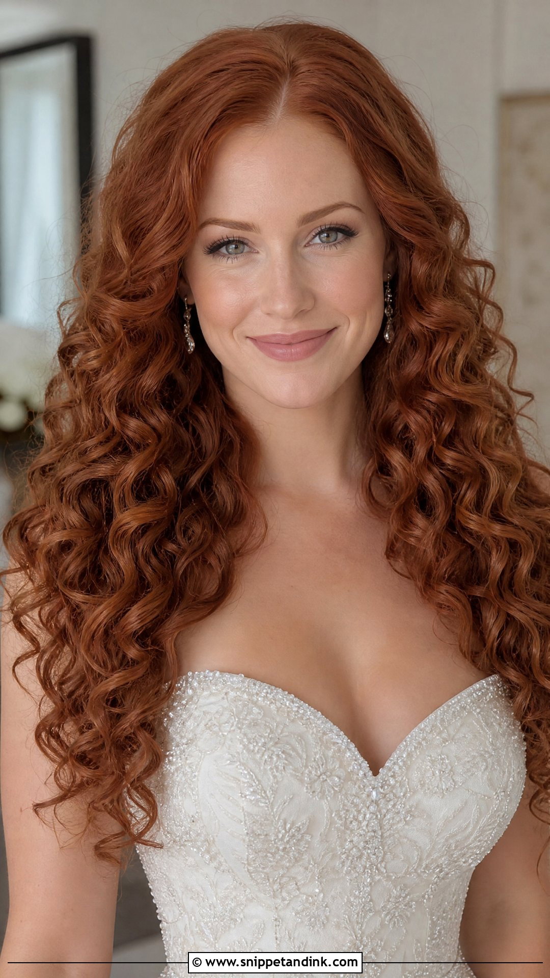 Curly Bridal Hair Down - Snippet and Ink - 15 Bridal Hairstyle for Curly Hair Ideas