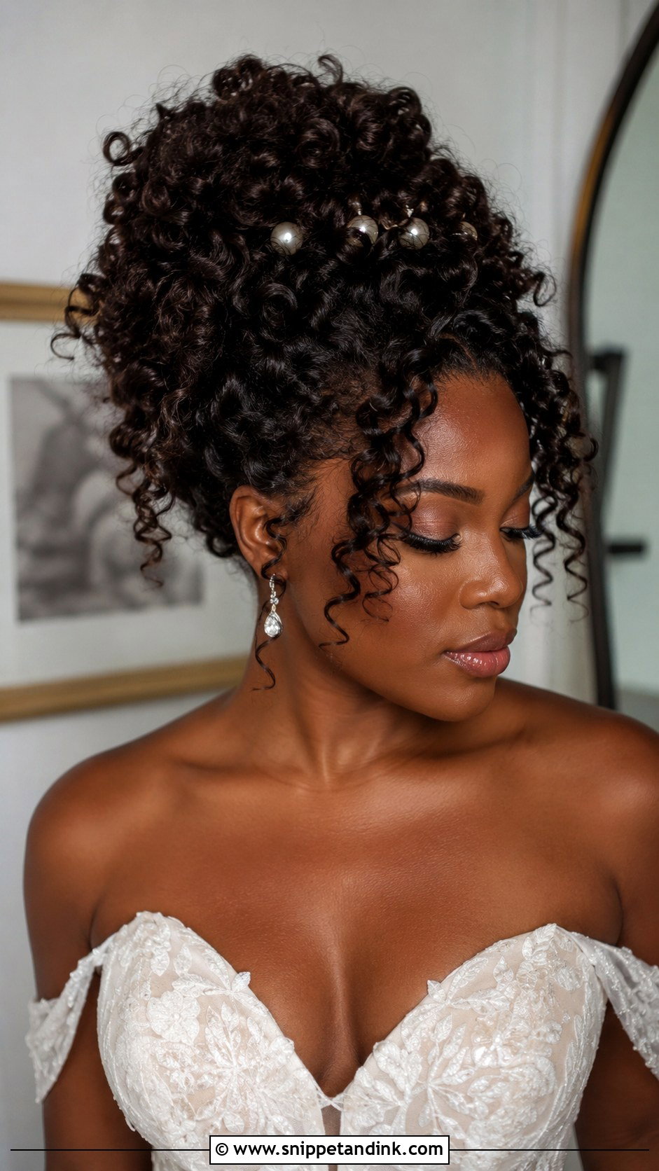 Curly Bridal Hair For Black Brides - Snippet and Ink - 20 Bridal Hairstyles for Curly Hair